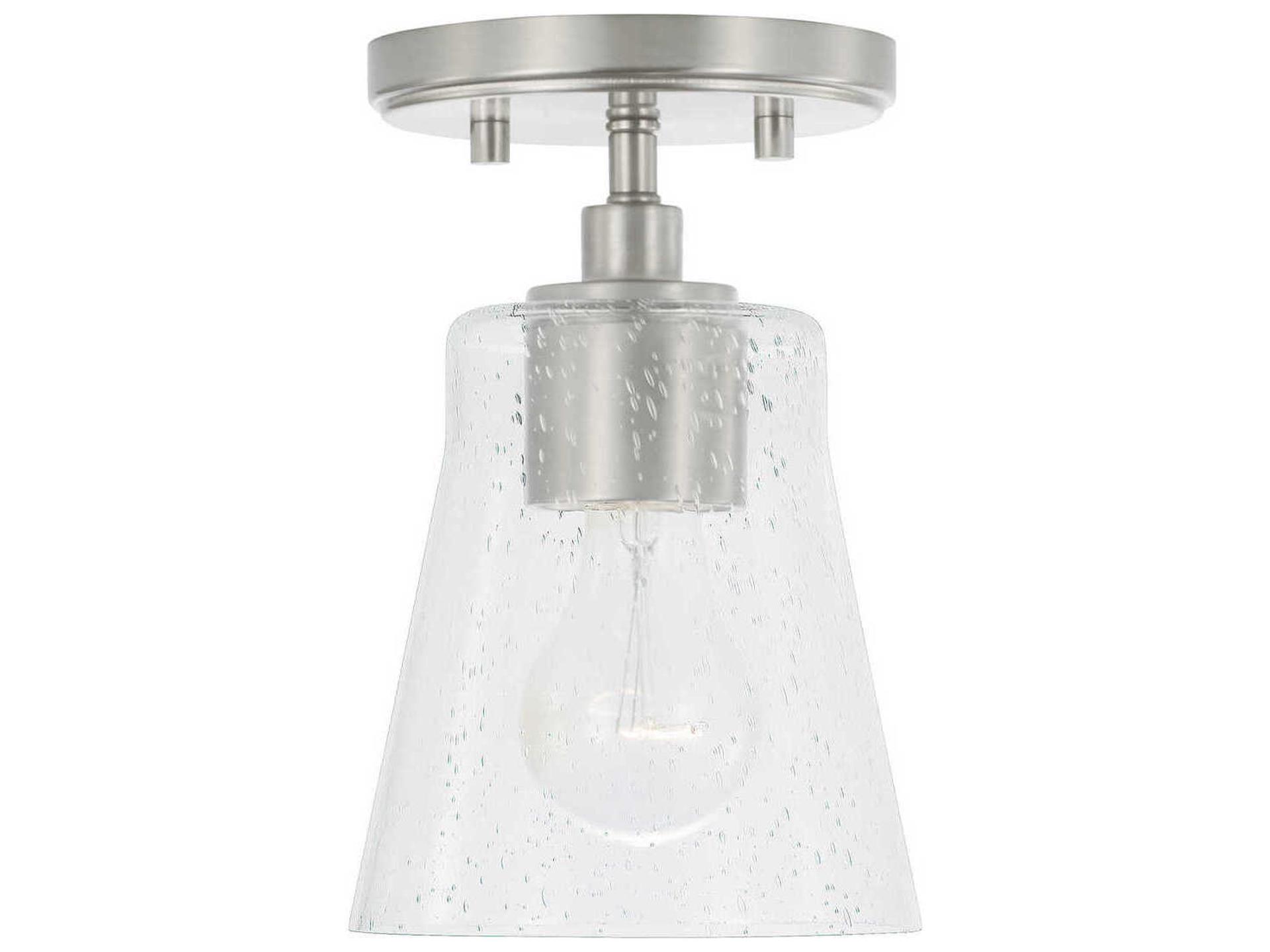 Baker 1-Light Convertible Pendant Light in Brushed Nickel