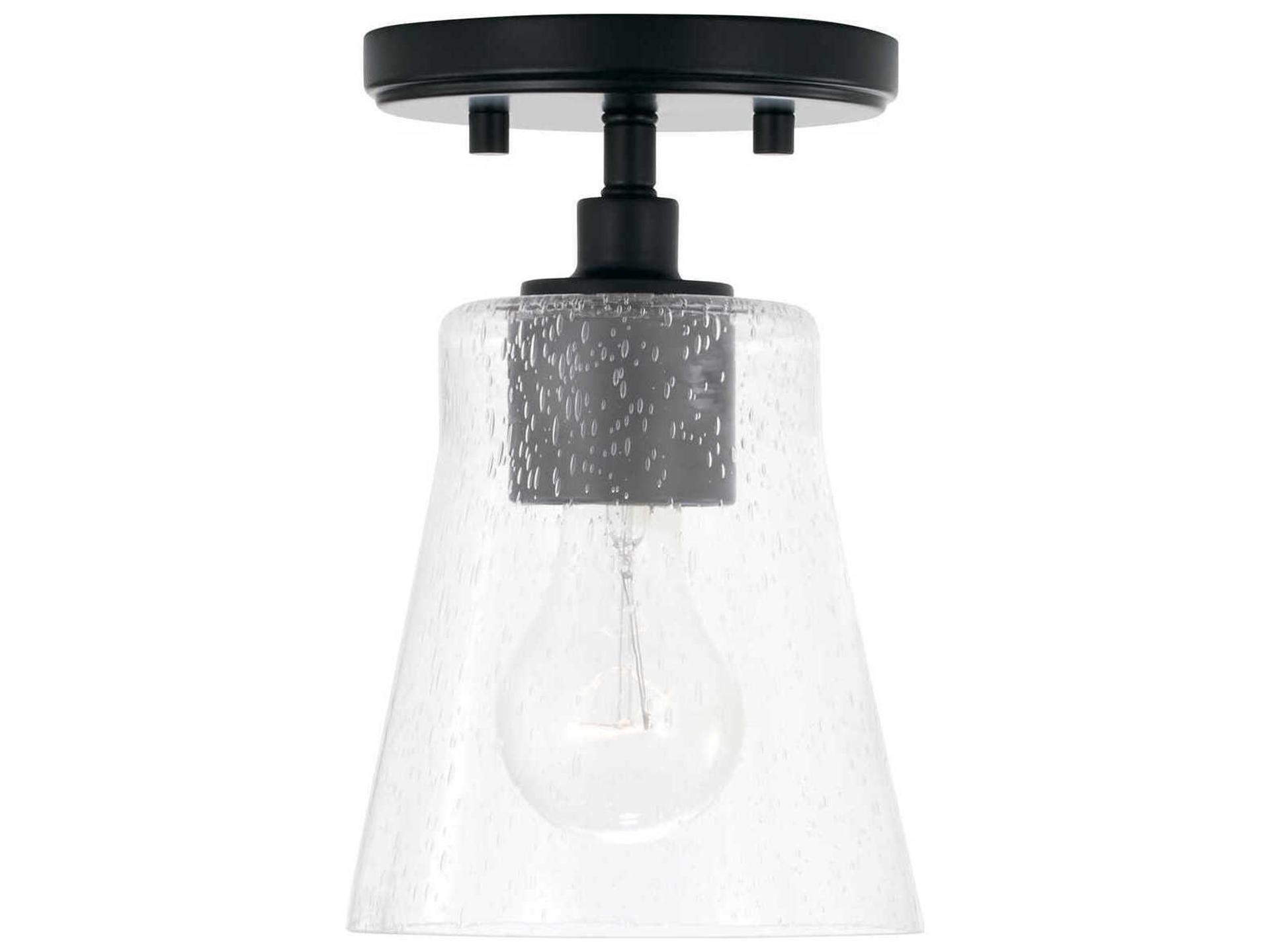 Baker 1-Light Mini Pendant Light in Matte Black