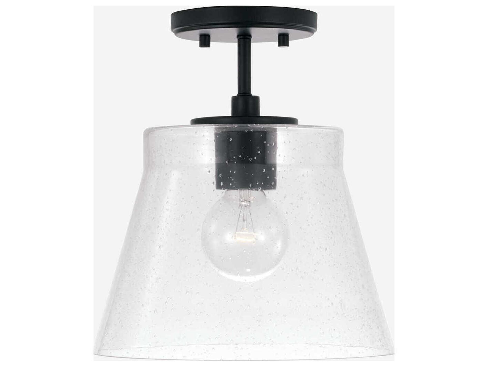 Baker 1-Light Convertible Pendant Light in Matte Black