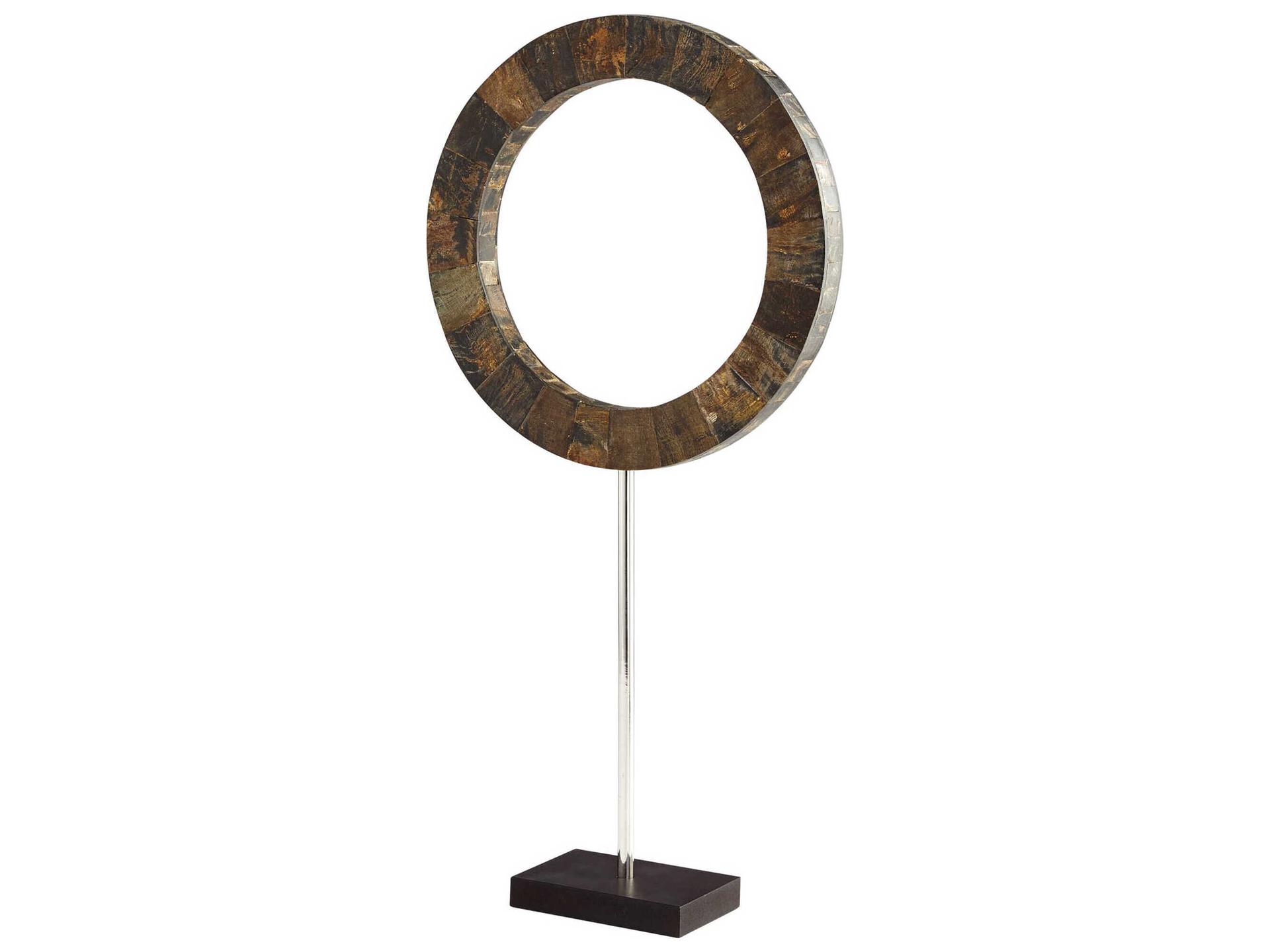 Portal Sculpture Brown and Stainless Steel Large