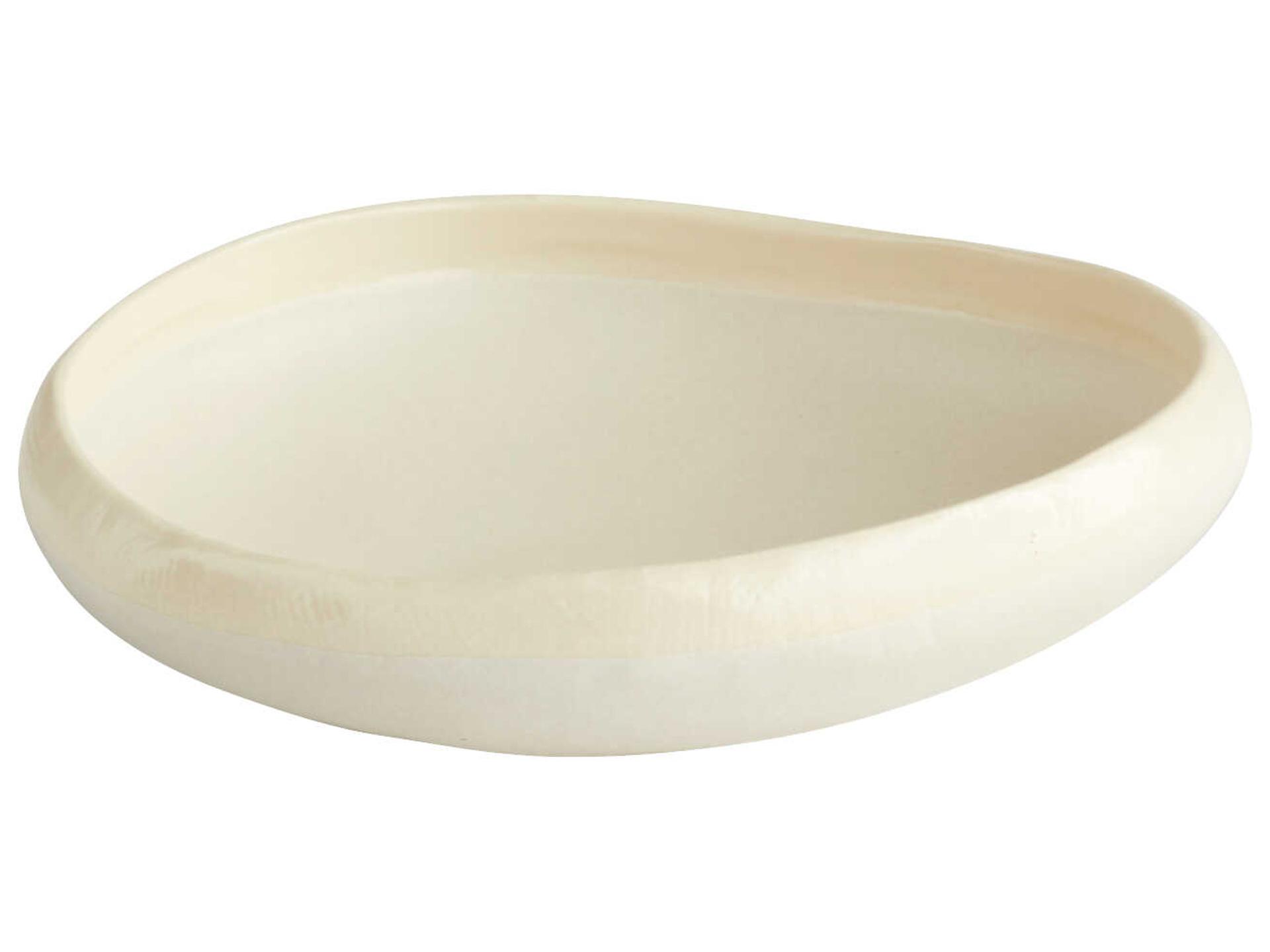 Elon Small Decorative Bowl in White Ceramic