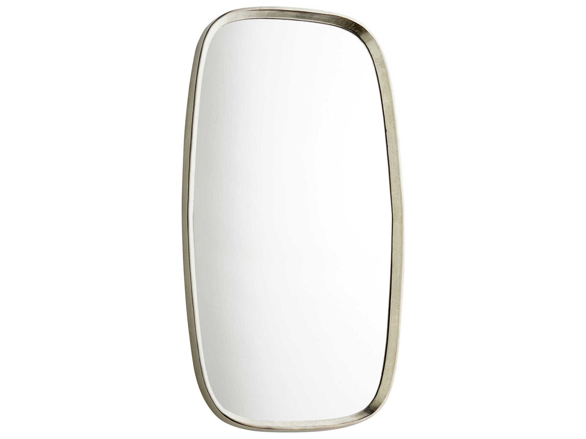 Vela Wall Mirror Silver Rounded Rectangle Aluminum Glass