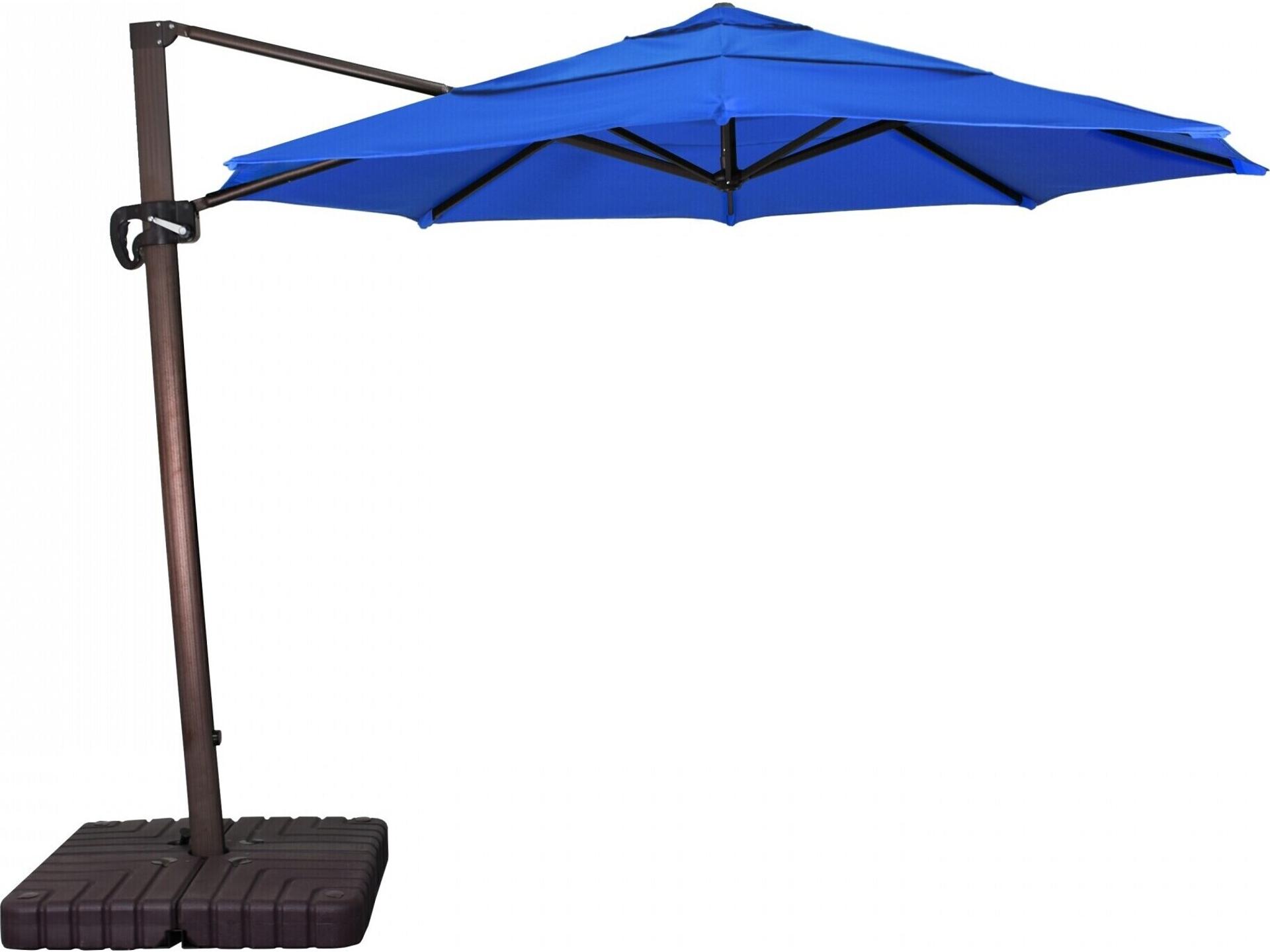 California Patio Umbrella Quick Ship Cali Series 11 Foot Octagon Cantilever Aluminum Patio Umbrella with Crank Lift System