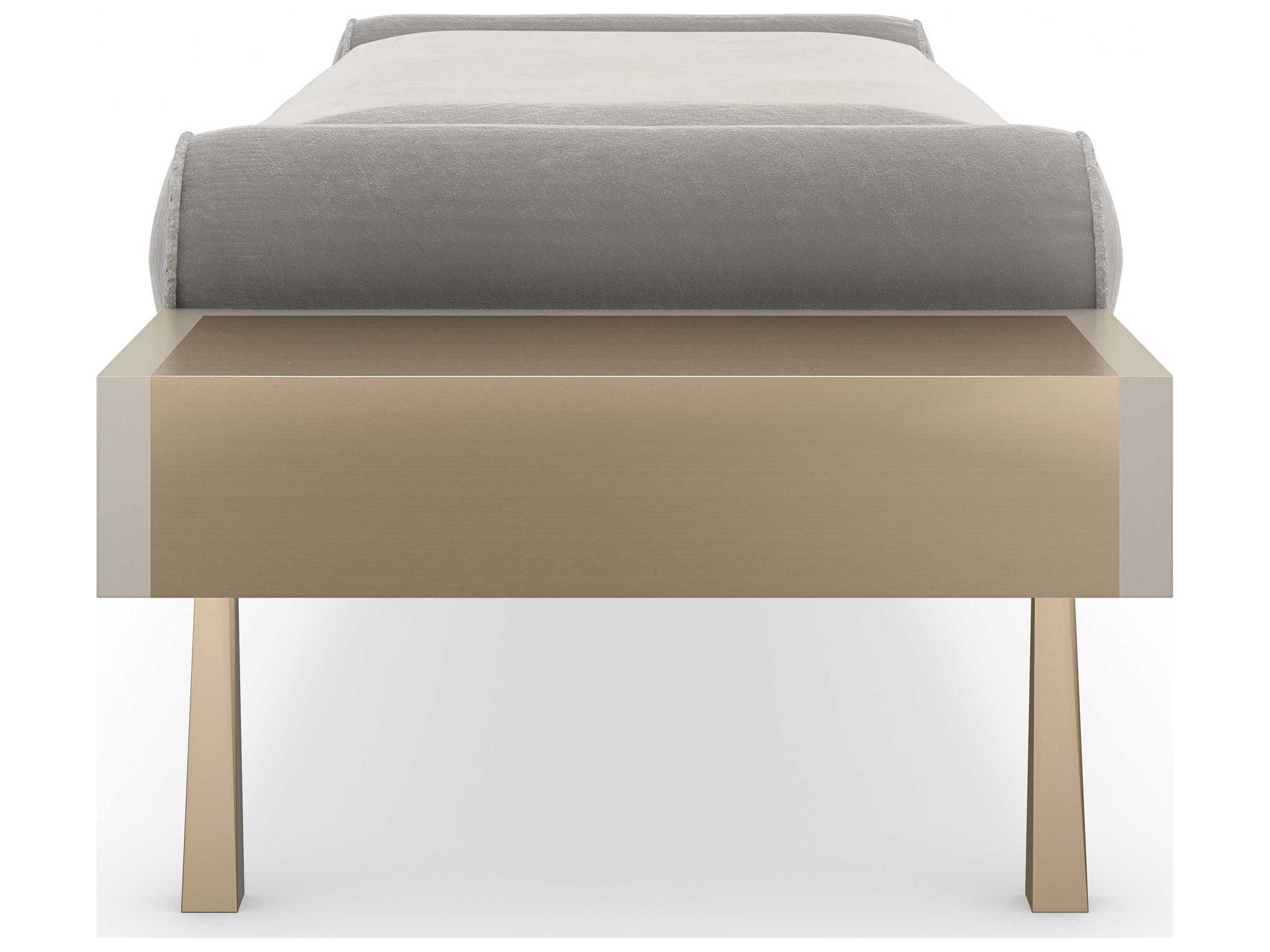 Caracole Classic Roll Play White Upholstered Accent Bench