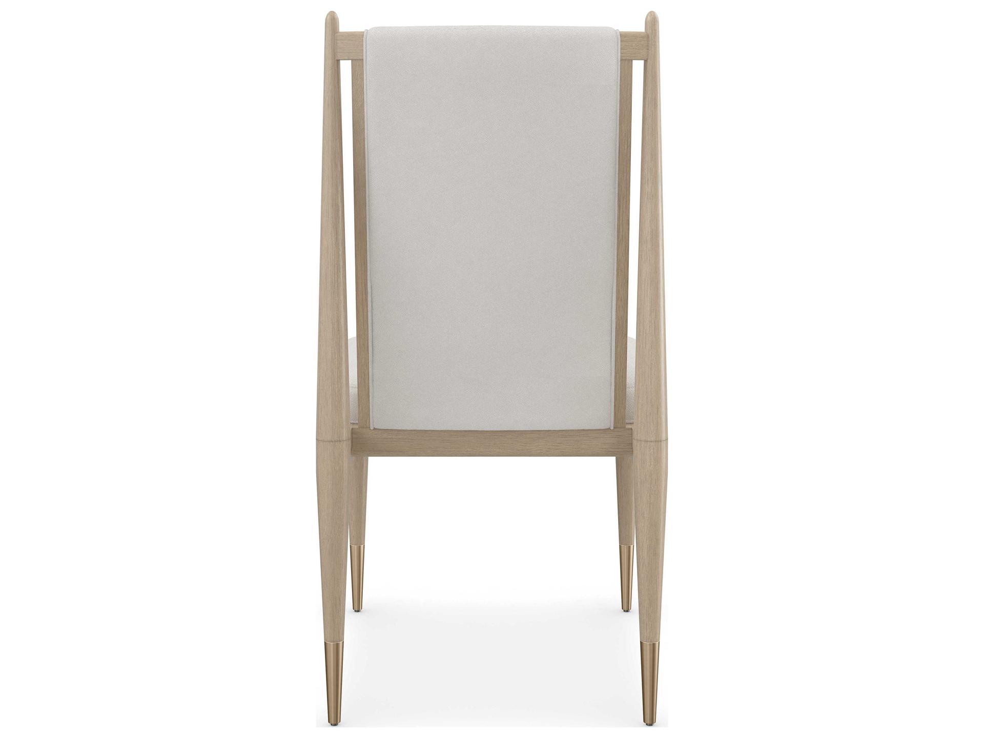 Caracole Modern Principles Unity Light Oak Wood Upholstered Side Dining Chair