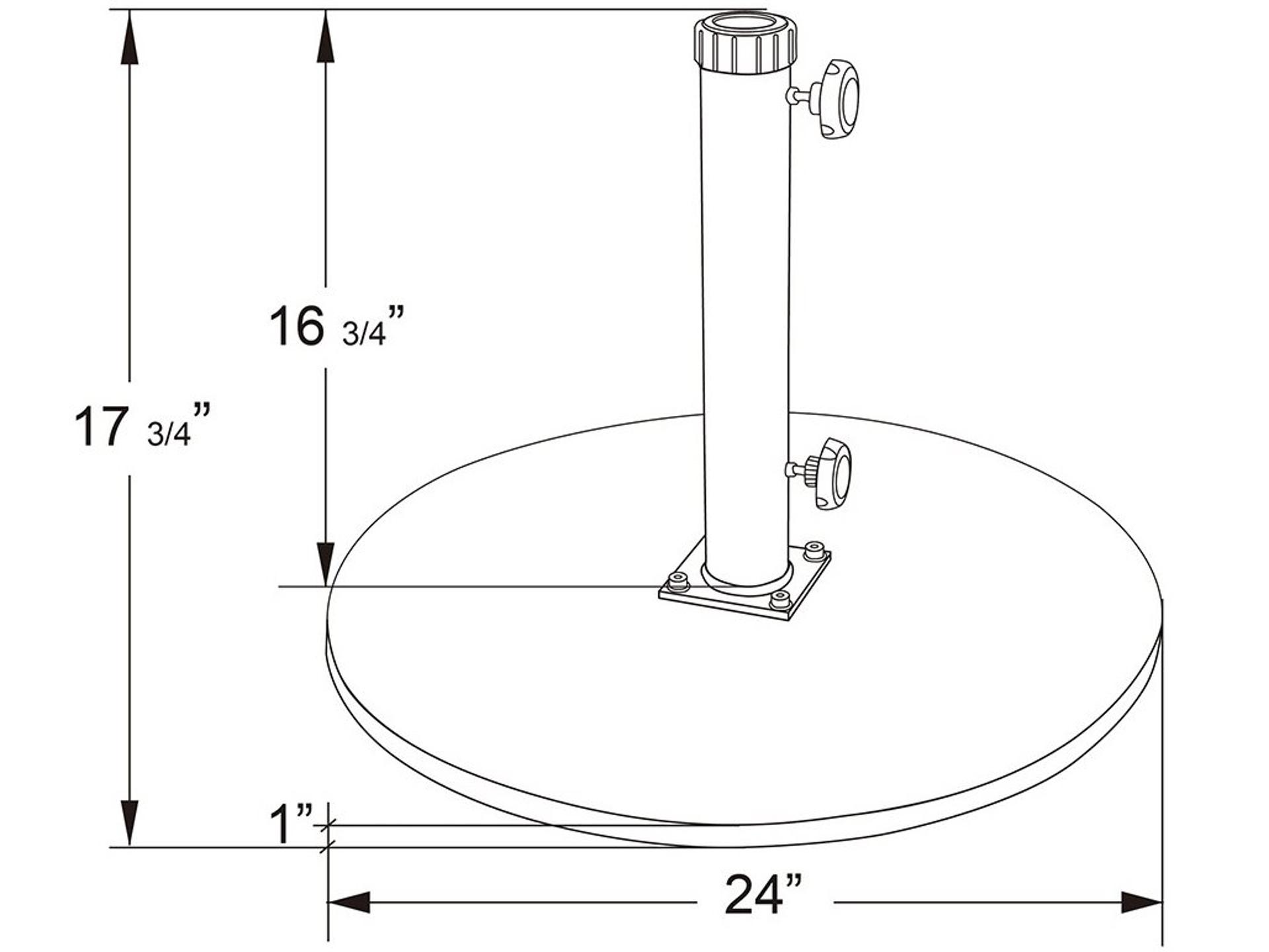 California Umbrella Quick Ship 95 Pound Cast Iron Umbrella Base