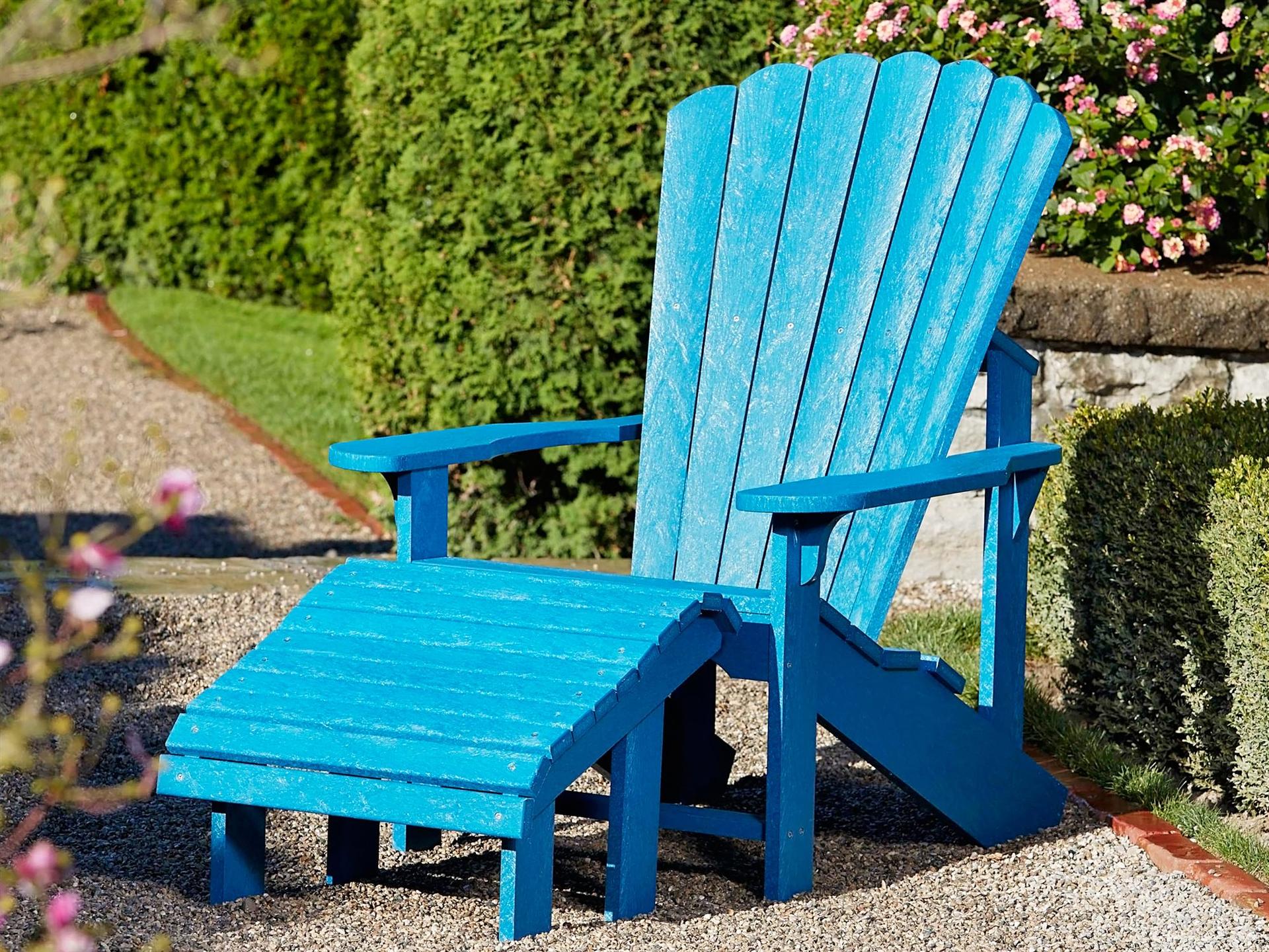 Capterra Casual Recycled Plastic Adirondack and Ottoman Set