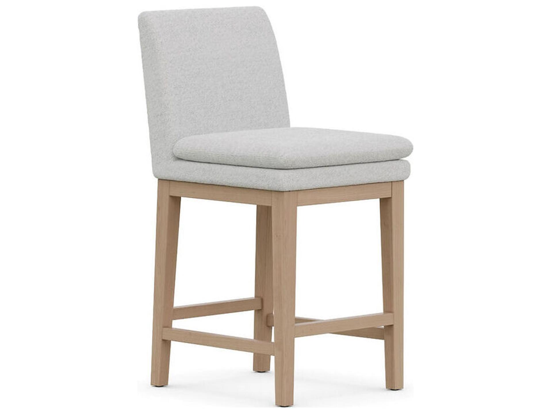 Chandler Upholstered Oak Wood Counter Stool