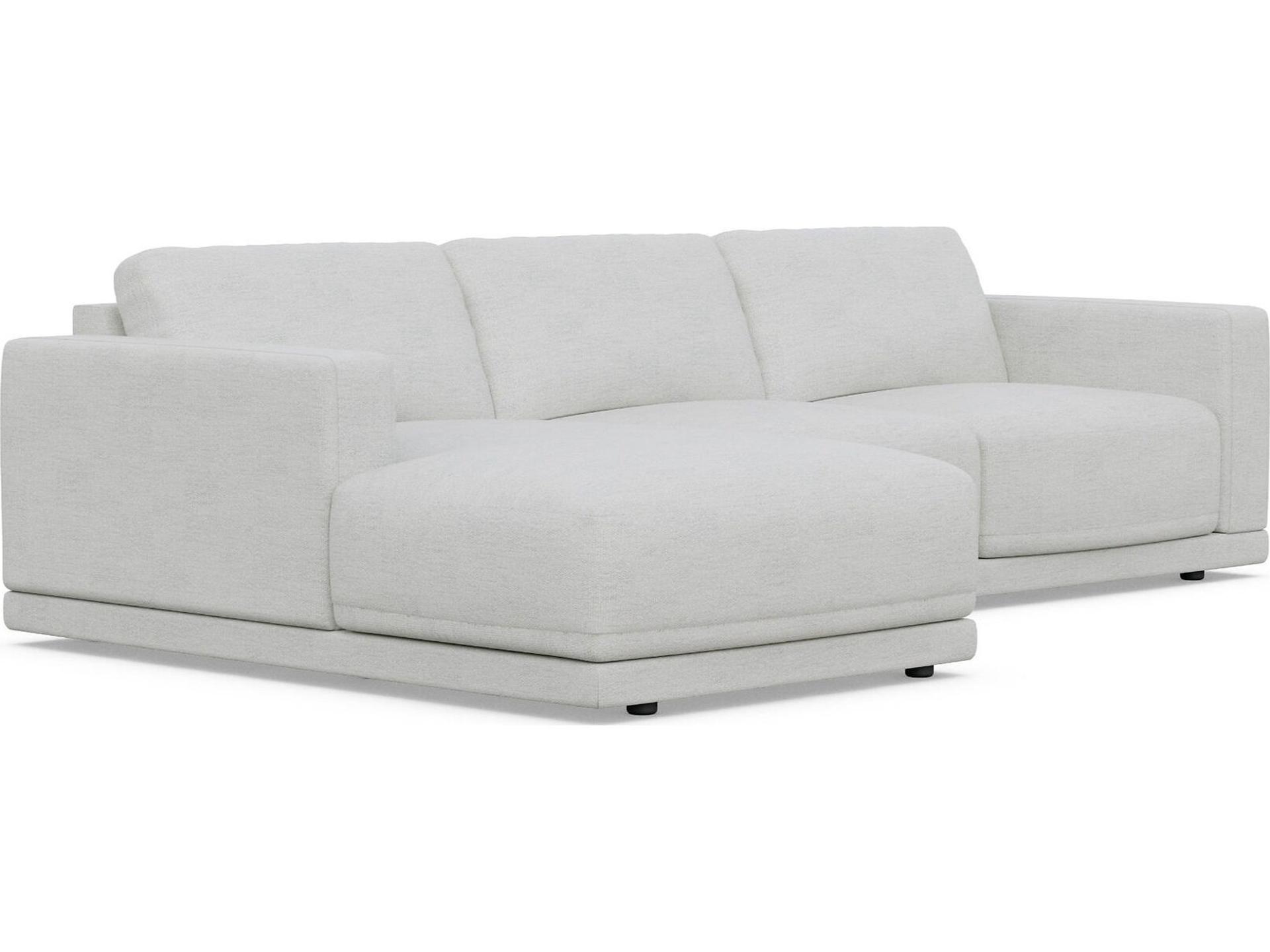 Tribeca 2-Piece Left Side Sectional Sofa in Pearl LiveSmart Performance Fabric