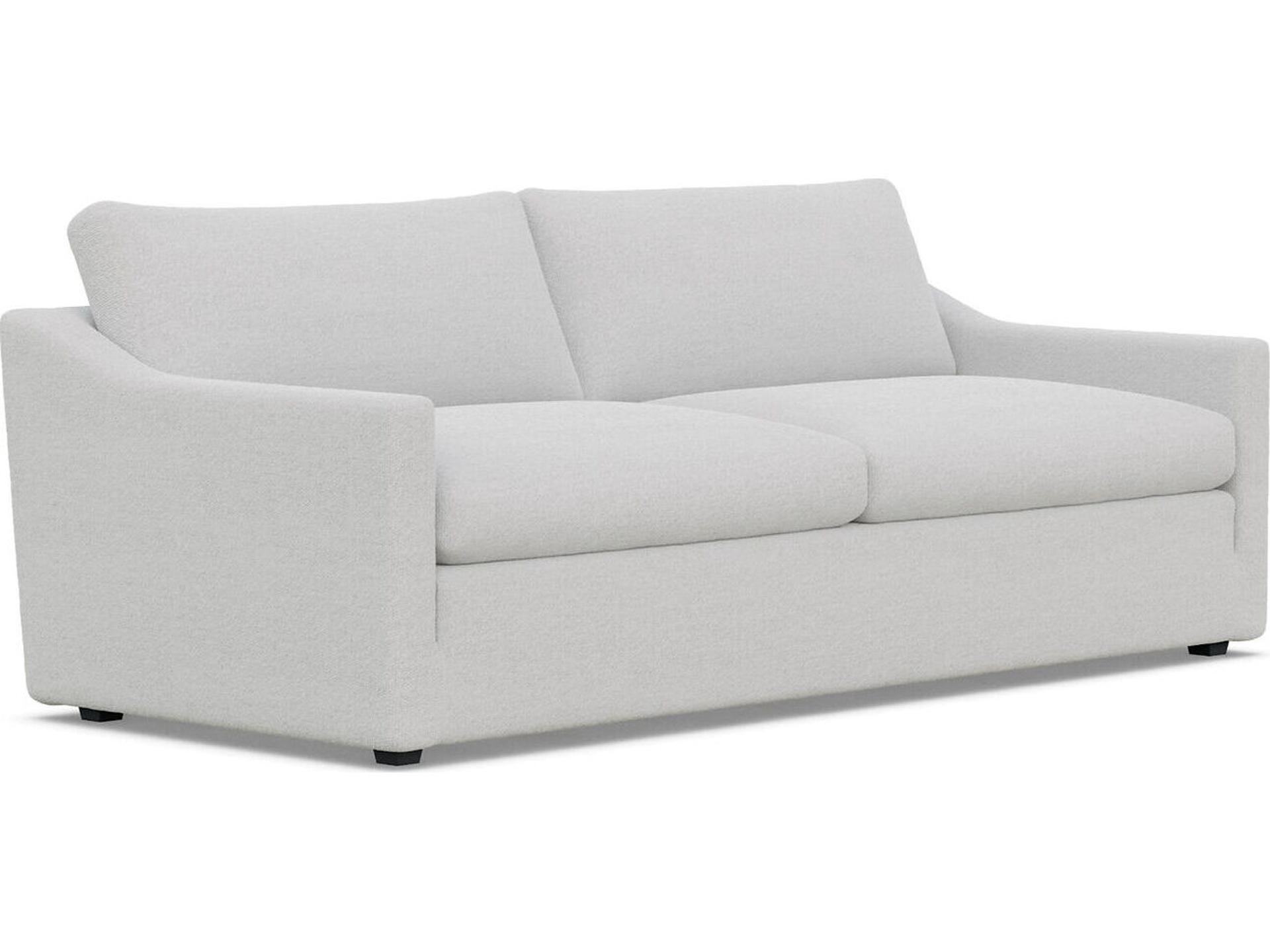 Travis 3-Seat Merino Pearl Performance Fabric Sofa in Gray