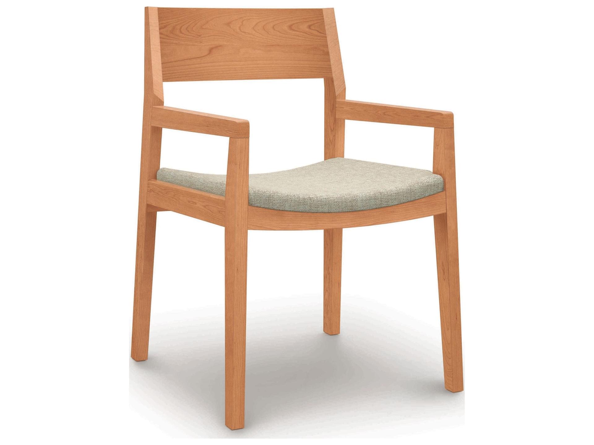 Iso Solid Wood Upholstered Dining Armchair