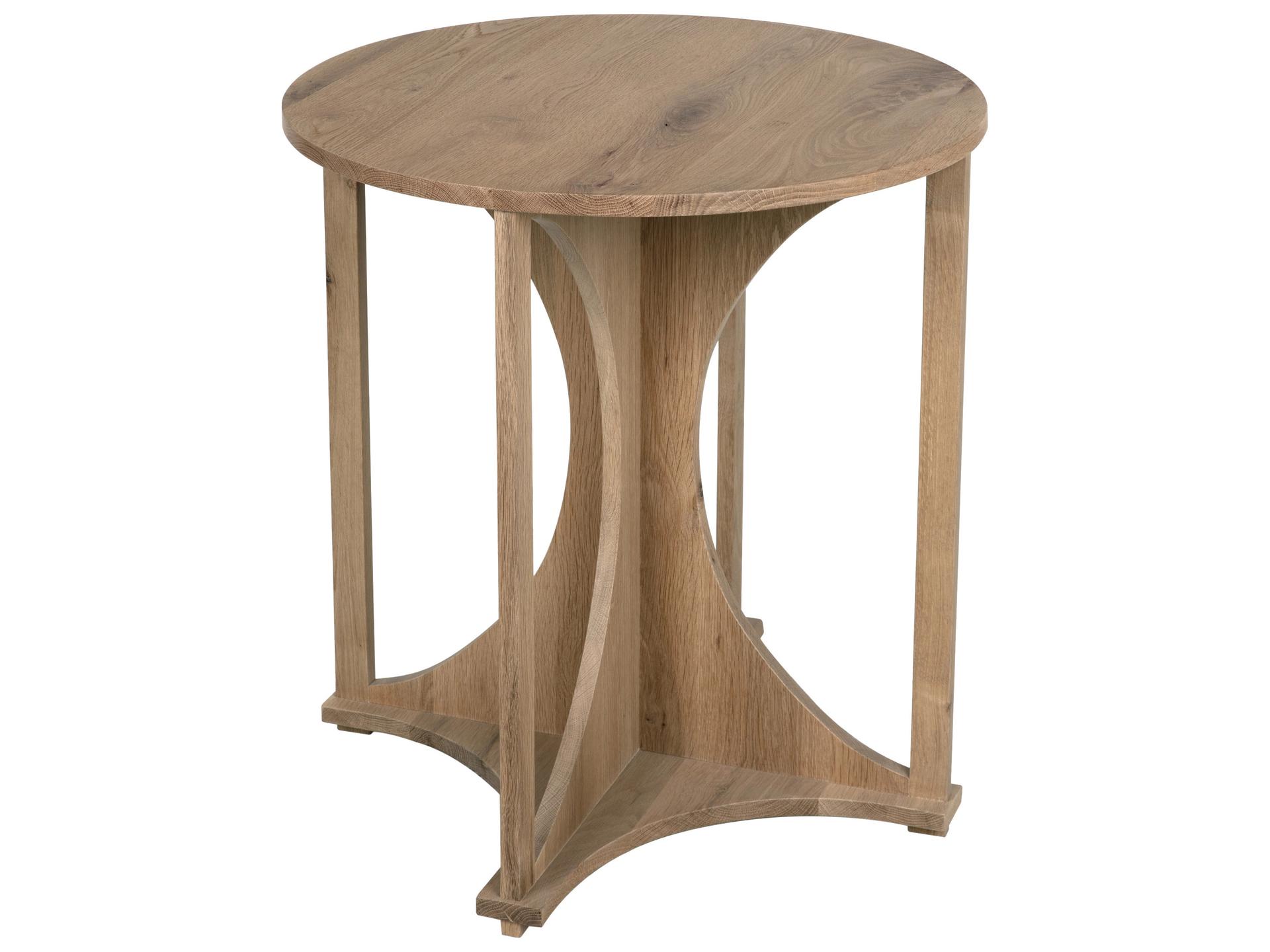 Tracy Round Wood Chai End Table