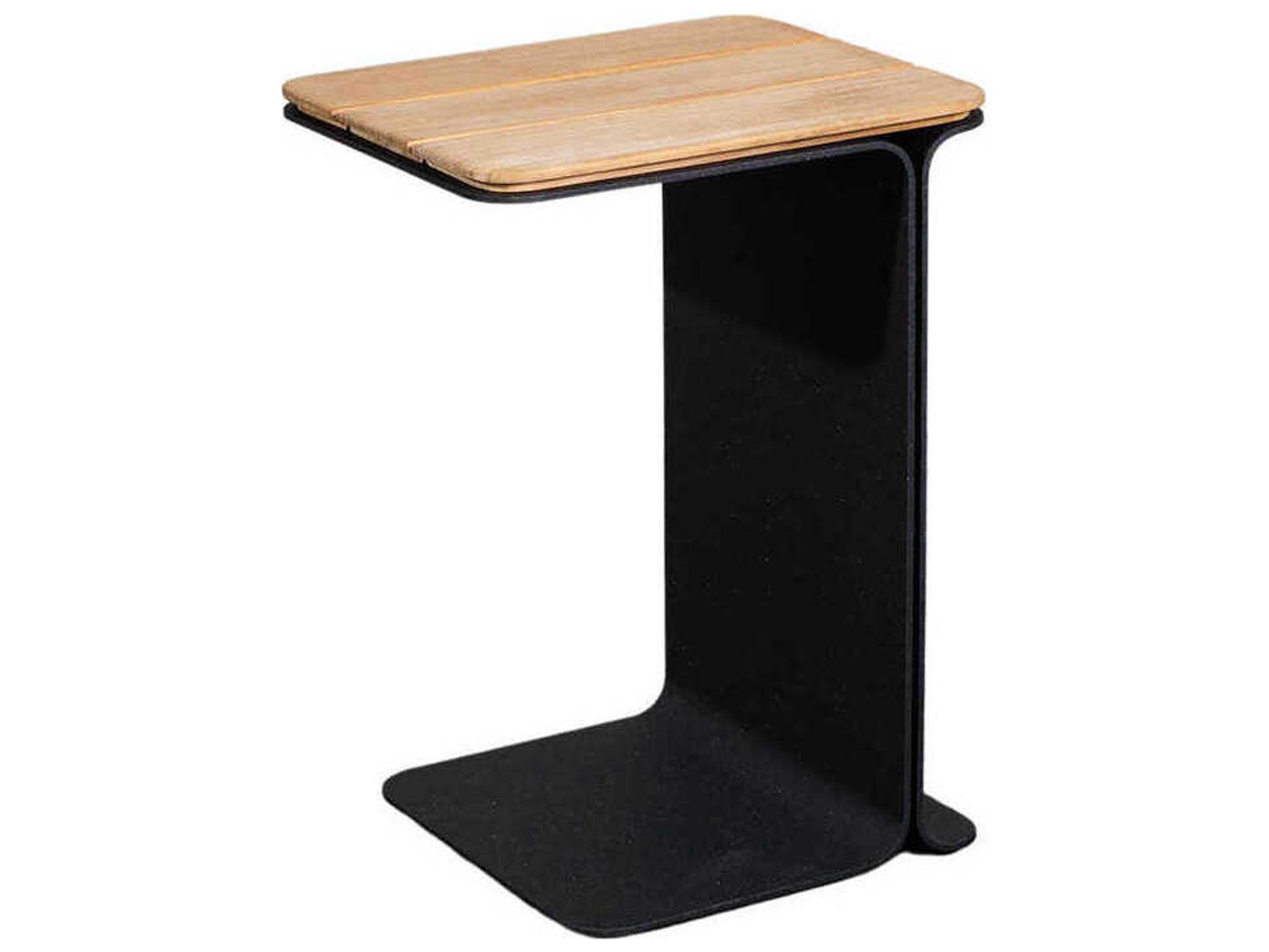 Mega Rectangular Wood Lava Grey End Table