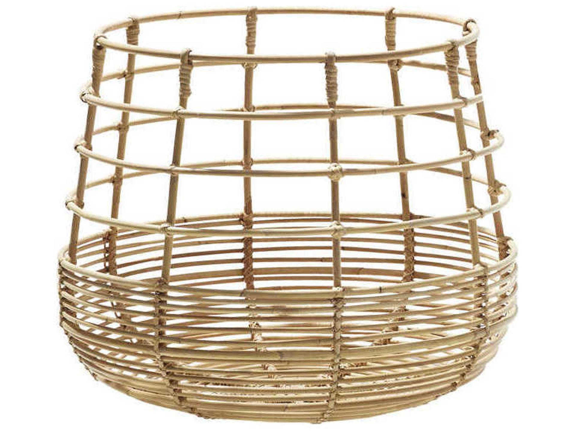 Cane-line Sweep Round Rattan Storage Basket in Natural Finish