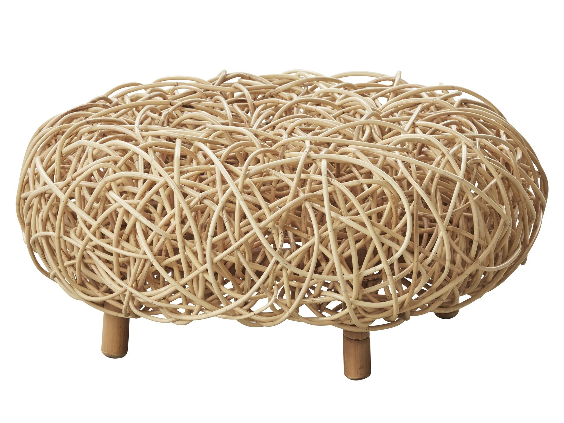 Loop 29 Natural Brown Rattan Ottoman