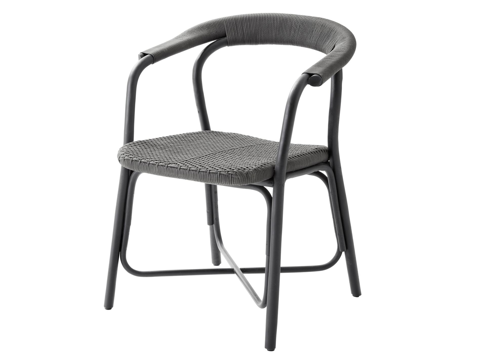 Noble Rattan Dining Armchair in Black with Cane-line Rope