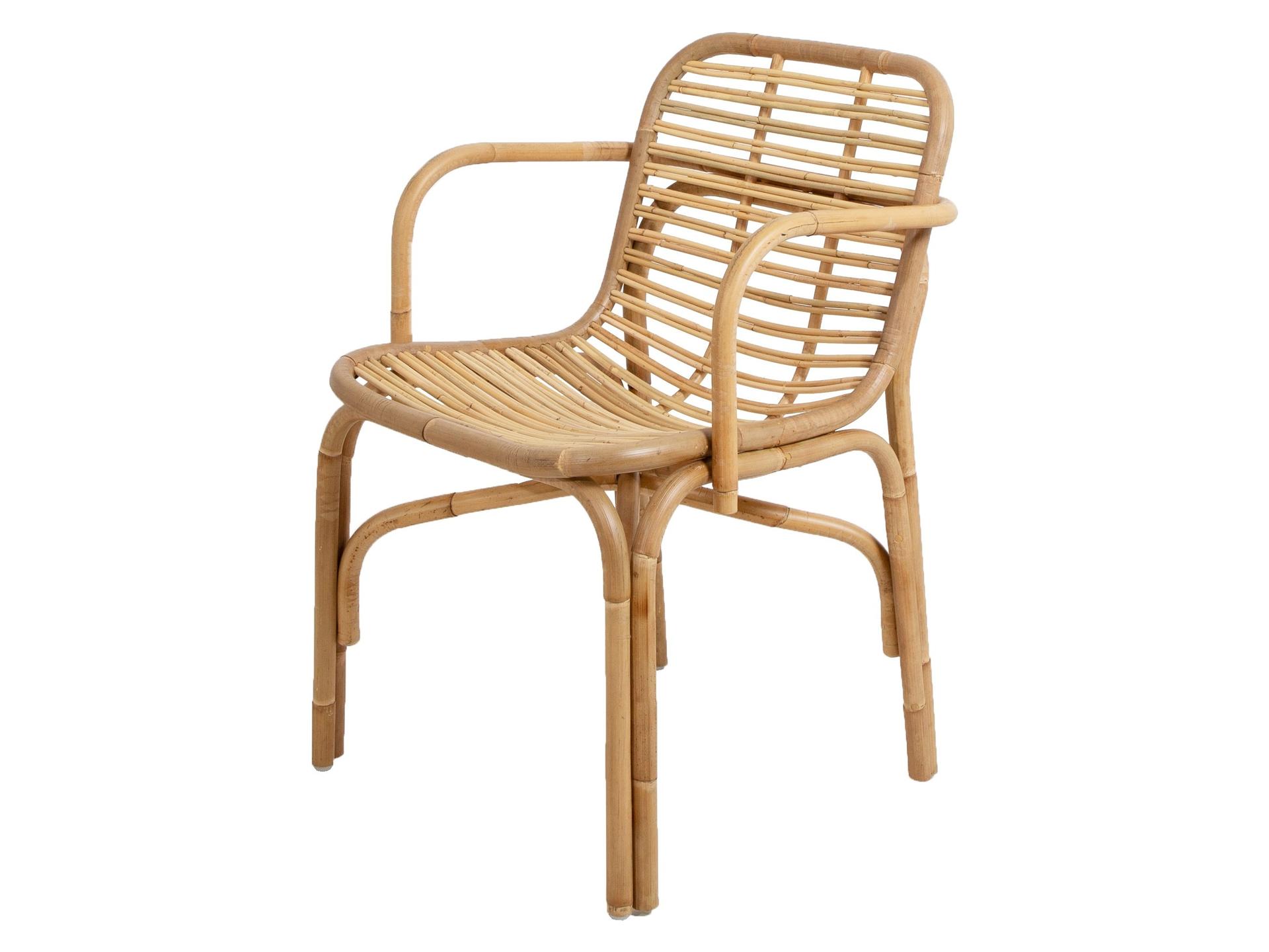 Peak Rattan Dining Armchair in Natural Brown