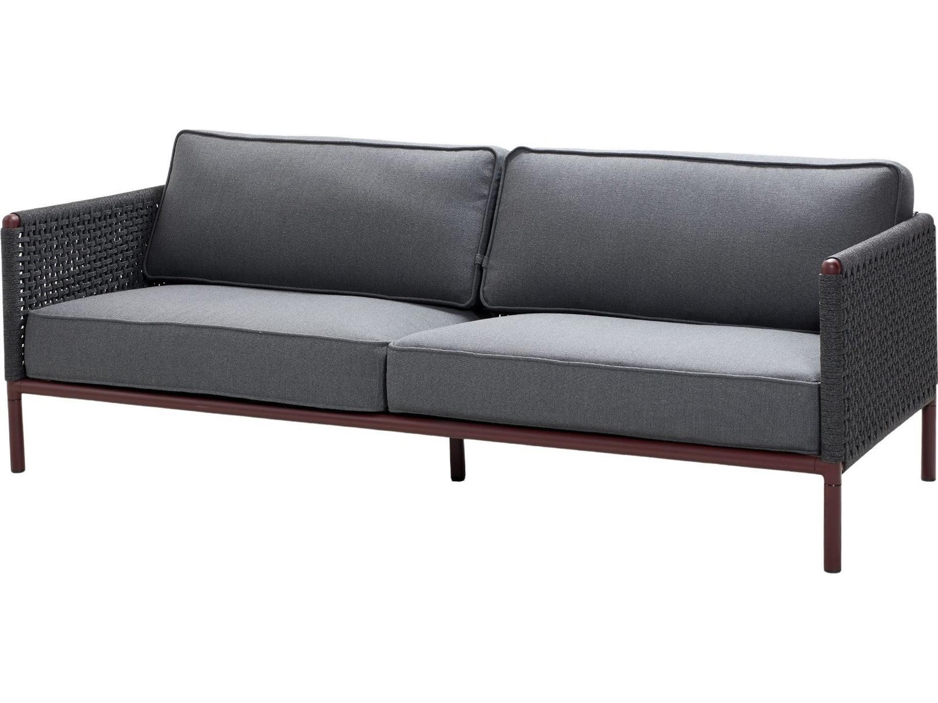 Encore Aluminum Wicker Cushion Sofa