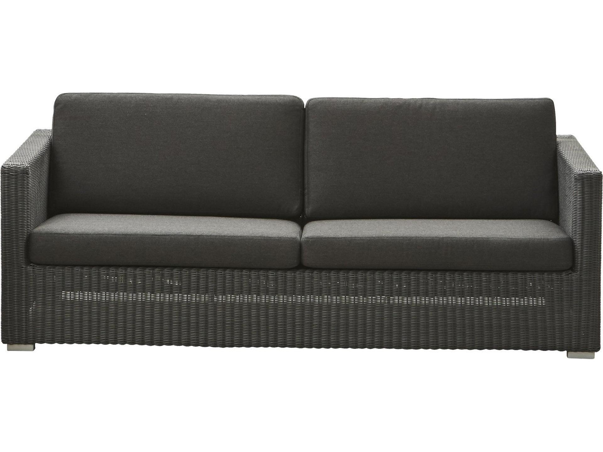 Cane Line Outdoor Chester Wicker 3-Seater Sofa