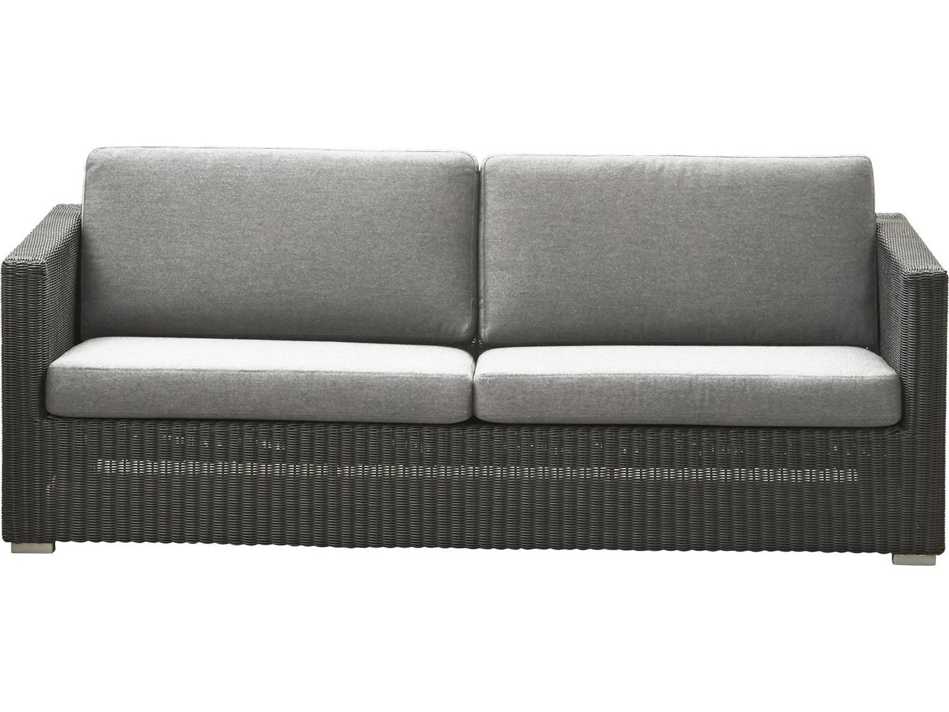 Cane Line Outdoor Chester Wicker 3-Seater Sofa