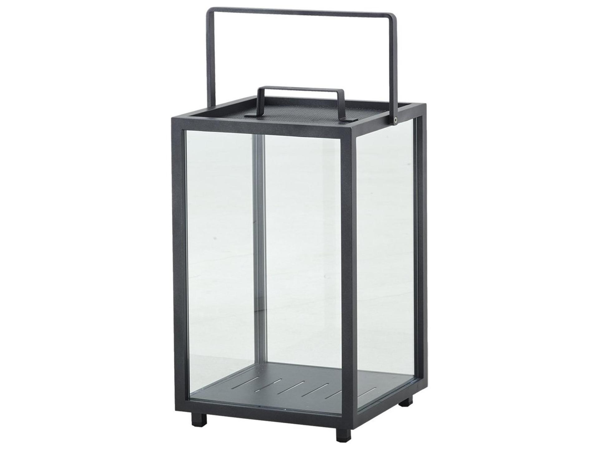 Cane-line Lighthouse Large Outdoor Lantern in Lava Grey Aluminum