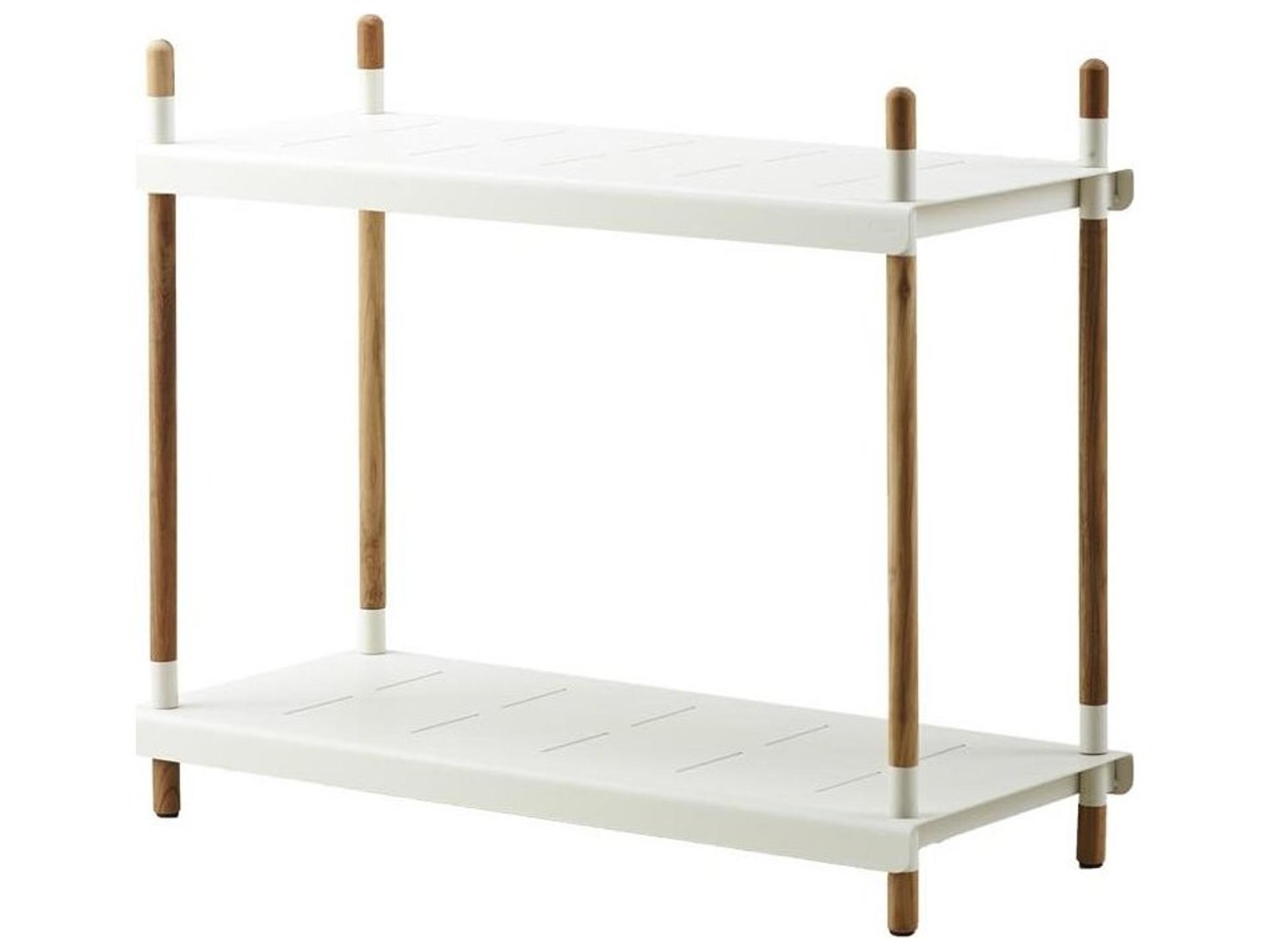 Cane-line Frame Outdoor Shelving System High with Teak Shelves