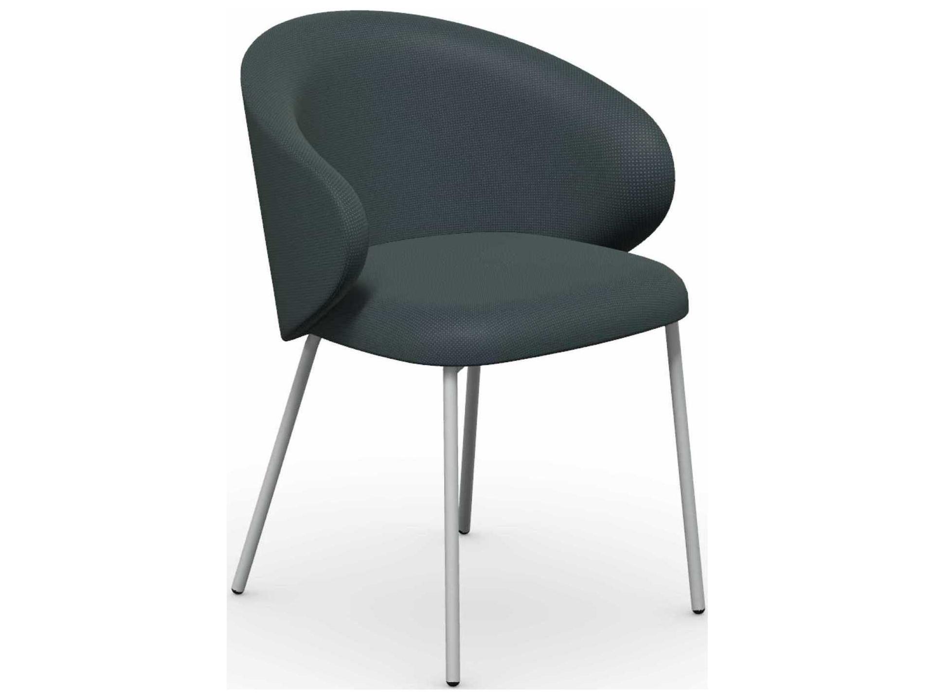 Tuka Armchair Matt Optic White Metal Frame Thyme Green Fabric