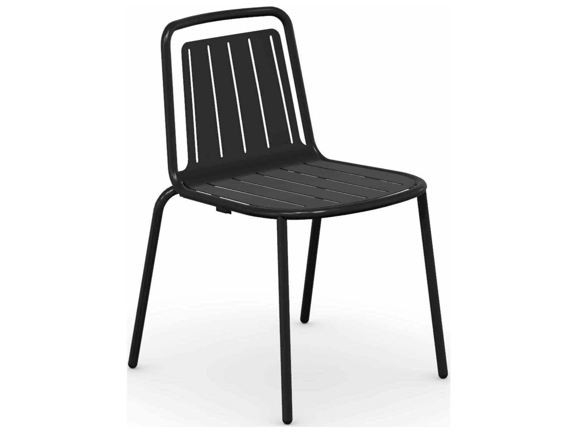 Easy Matt Black Metal Dining Side Chair