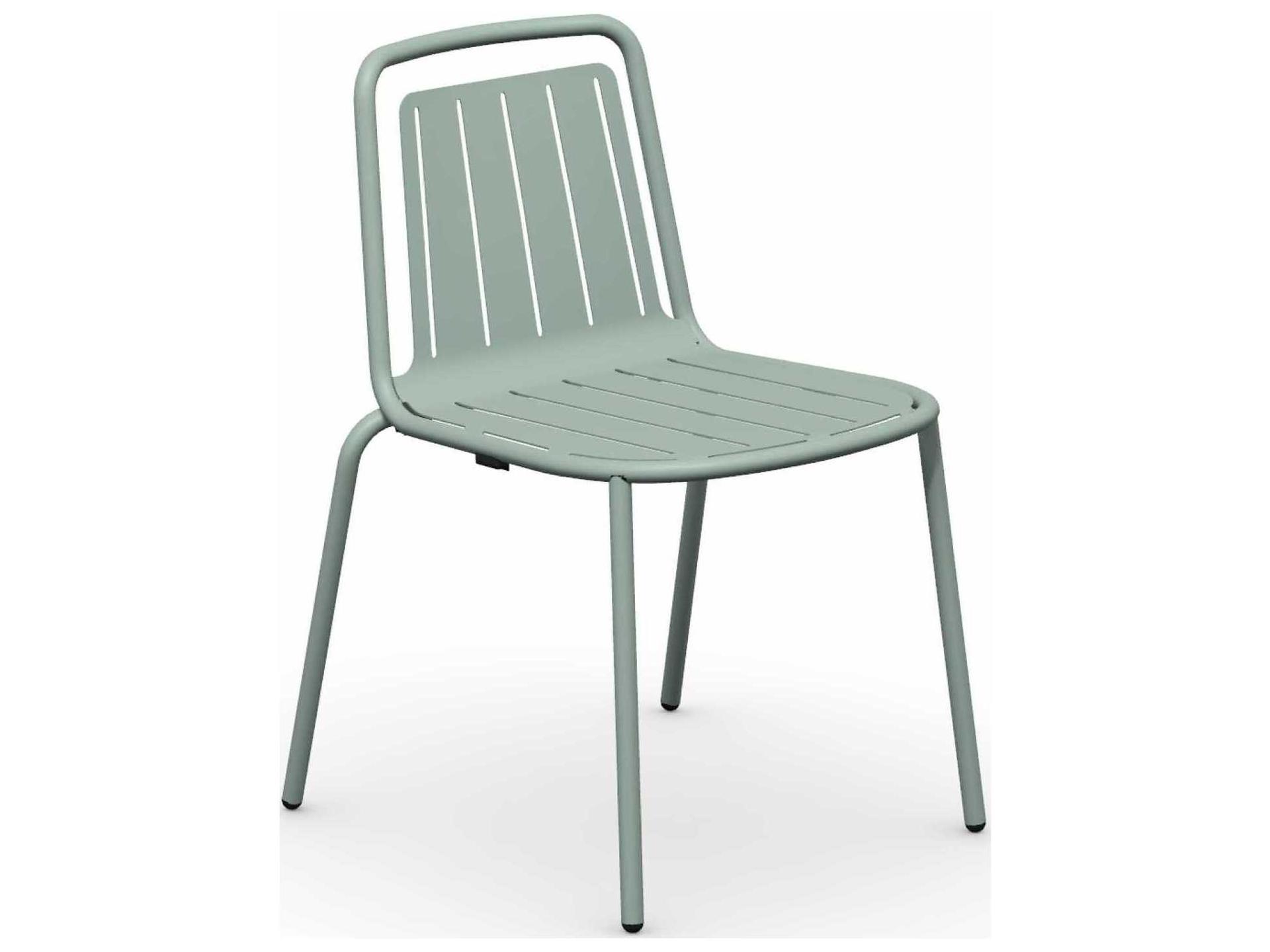 Easy Metal Dining Side Chair in Matt Thyme Green