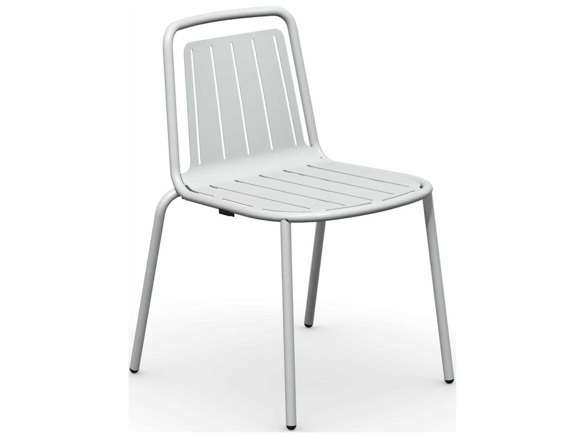 Easy Stackable Dining Side Chair in Matte Black Metal