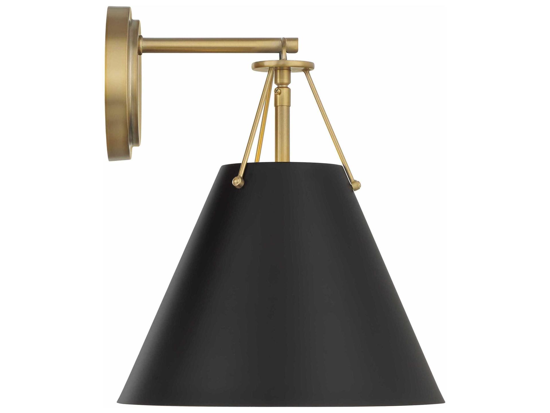 Crystorama Xavier 1-Light Vibrant Gold Wall Sconce