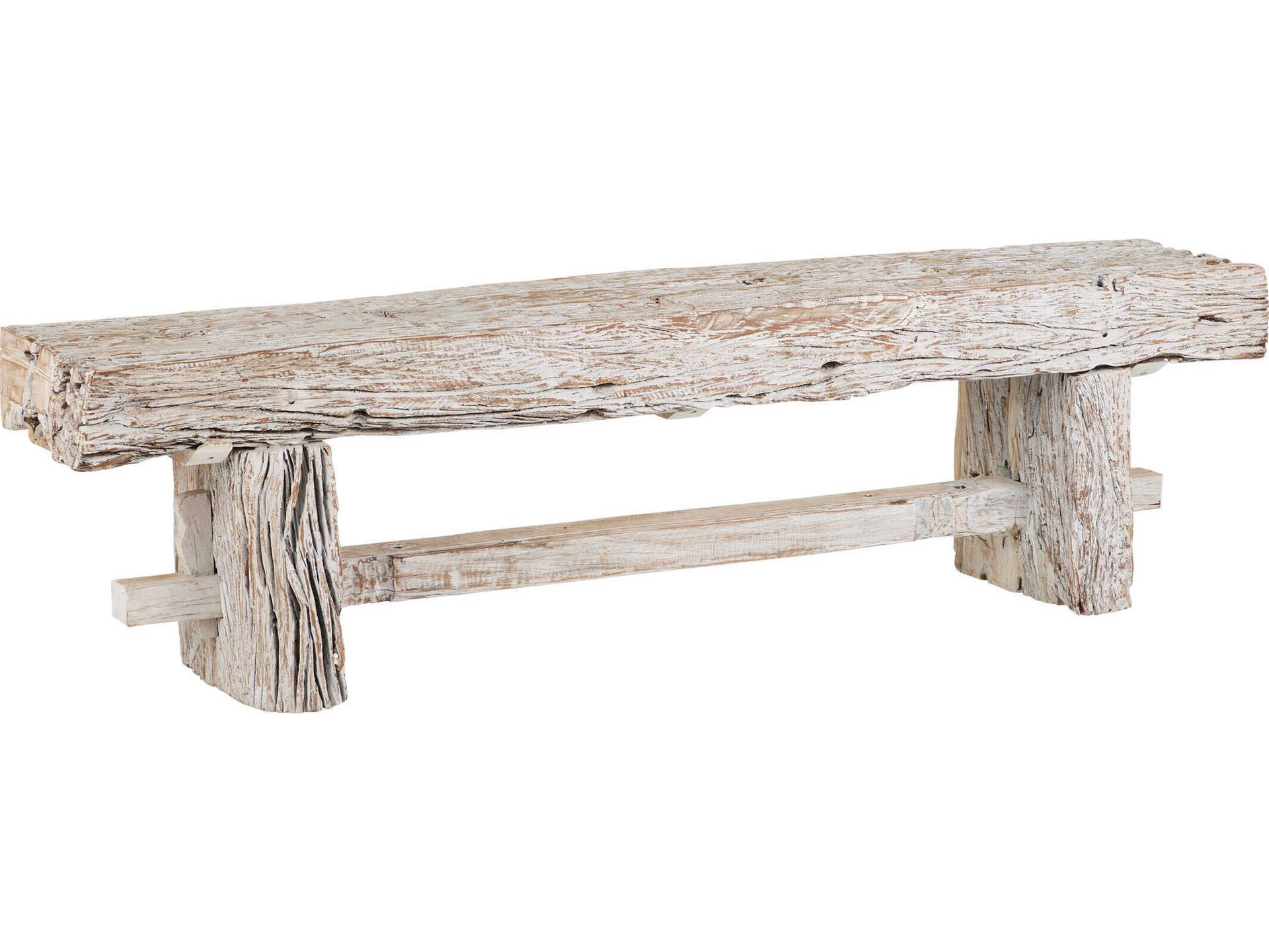 Holland Whitewash Accent Bench