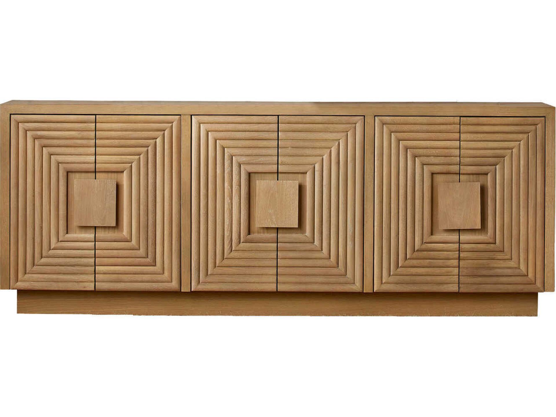 Morombe 84" Oak Wood Washed Sideboard