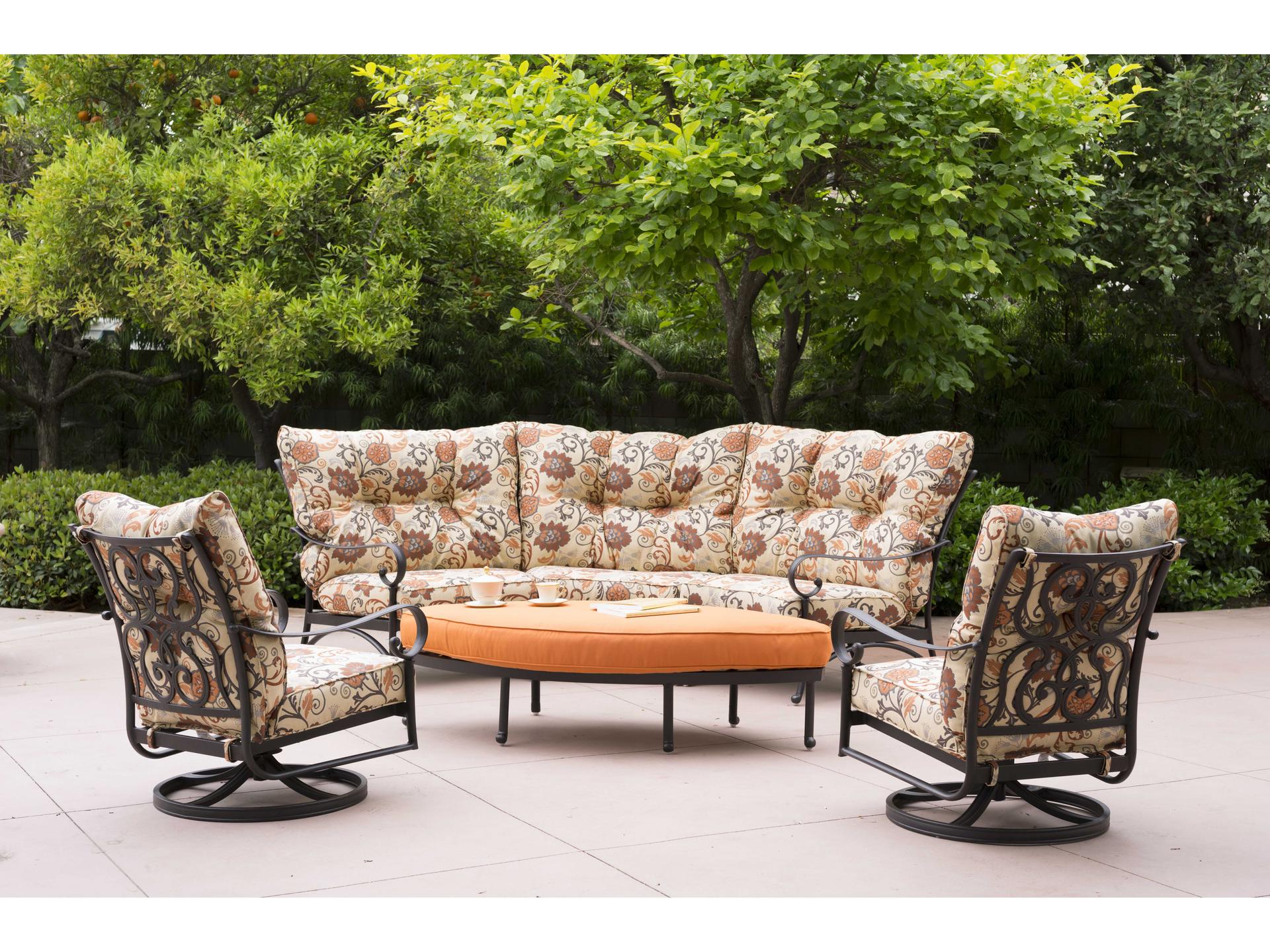 Darlee Outdoor Living Santa Anita Antique Bronze Cast Aluminum Lounge Set