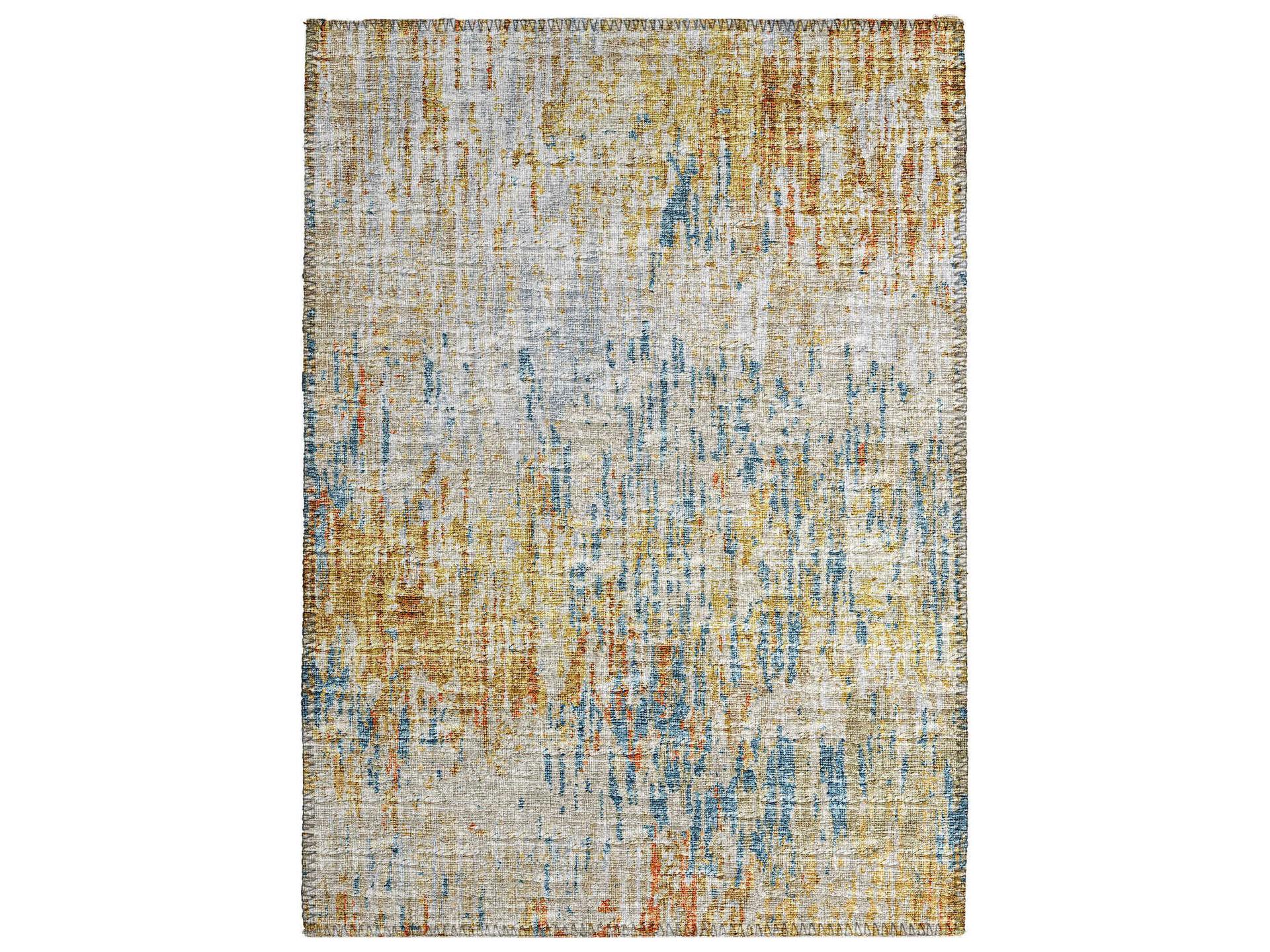 Accord Abstract Area Rug with Ultra-Thin Flat Woven Construction