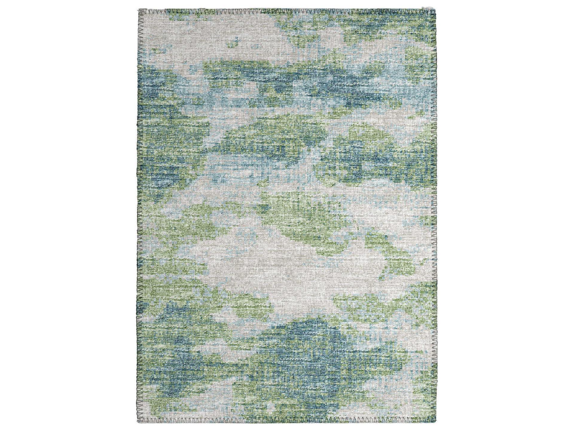 Accord Abstract Area Rug Green Indoor Outdoor