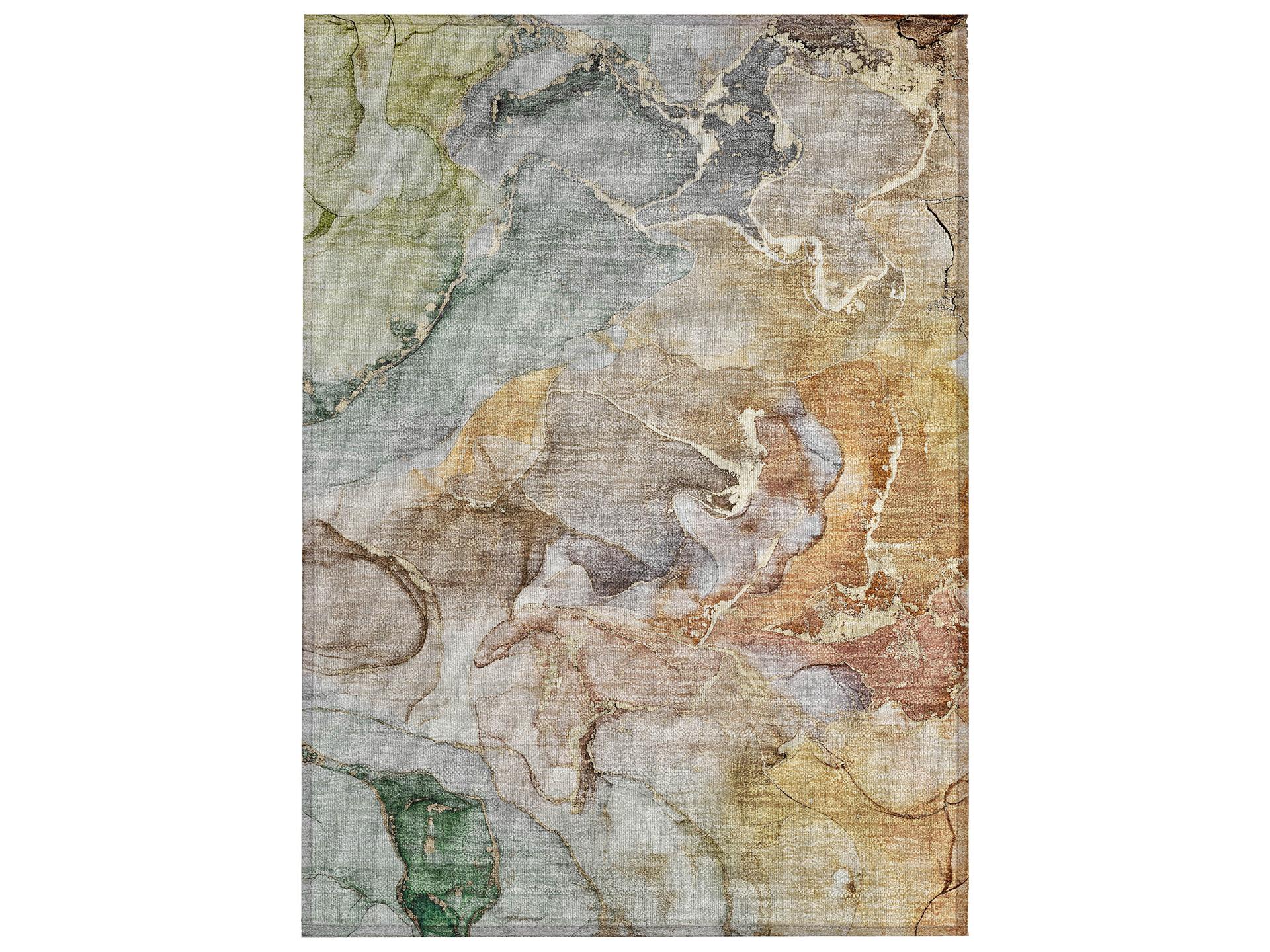 Chantille Indoor Outdoor Area Rug with Organic Medallion Pattern