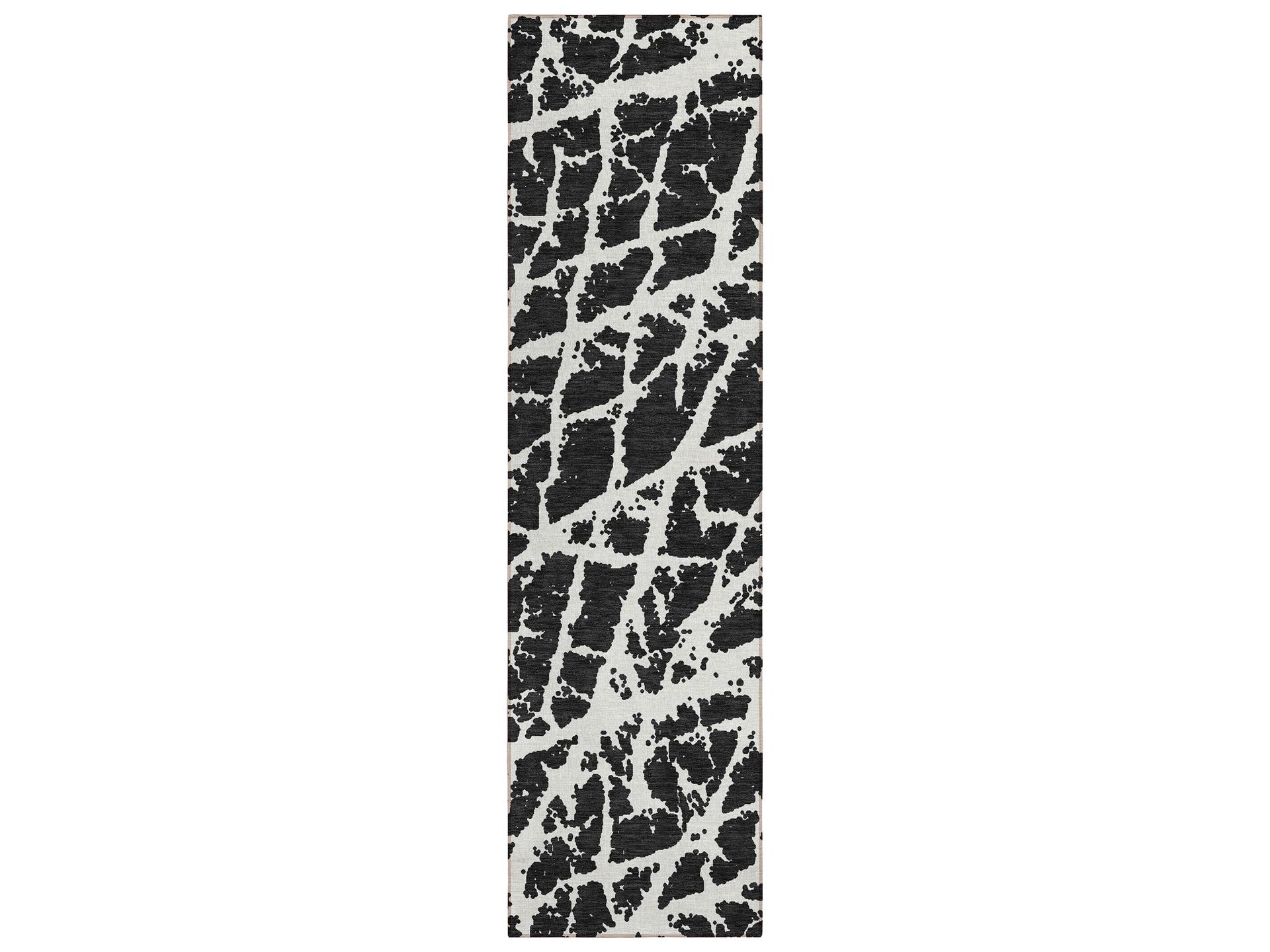 Chantille Black Polyester Indoor Outdoor Runner Area Rug
