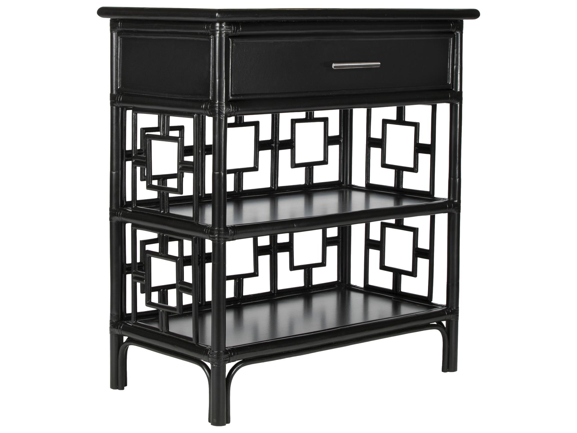 Augustine End Table with Drawer and Two Shelves