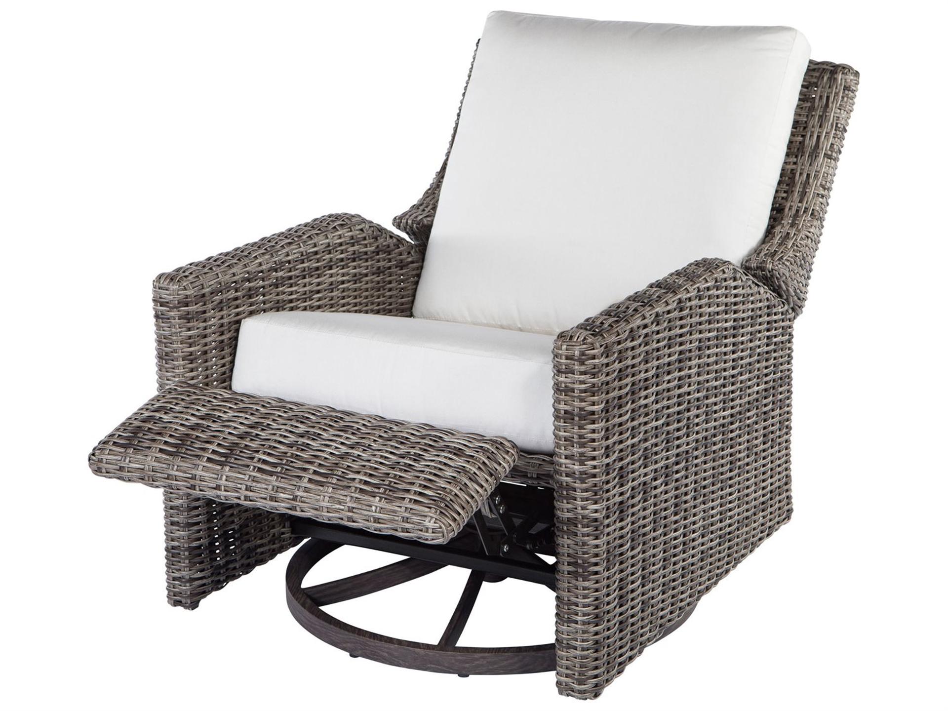 Ebel Avallon Wicker Swivel Recliner Outdoor Patio Lounge Chair