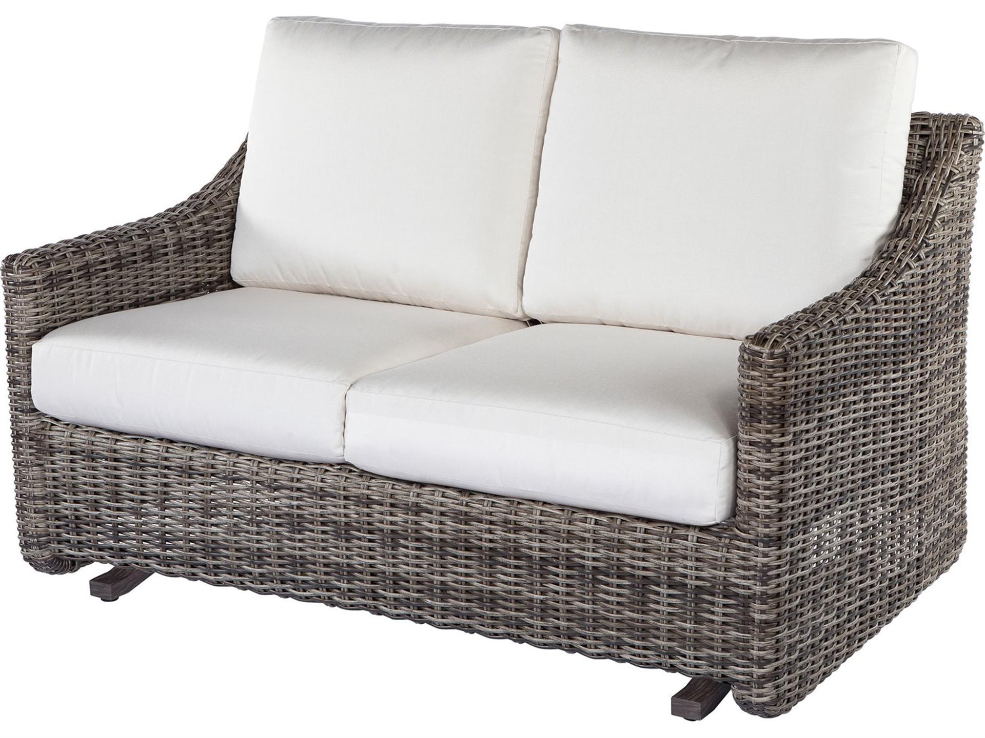 Avallon Wicker Glider Outdoor Loveseat