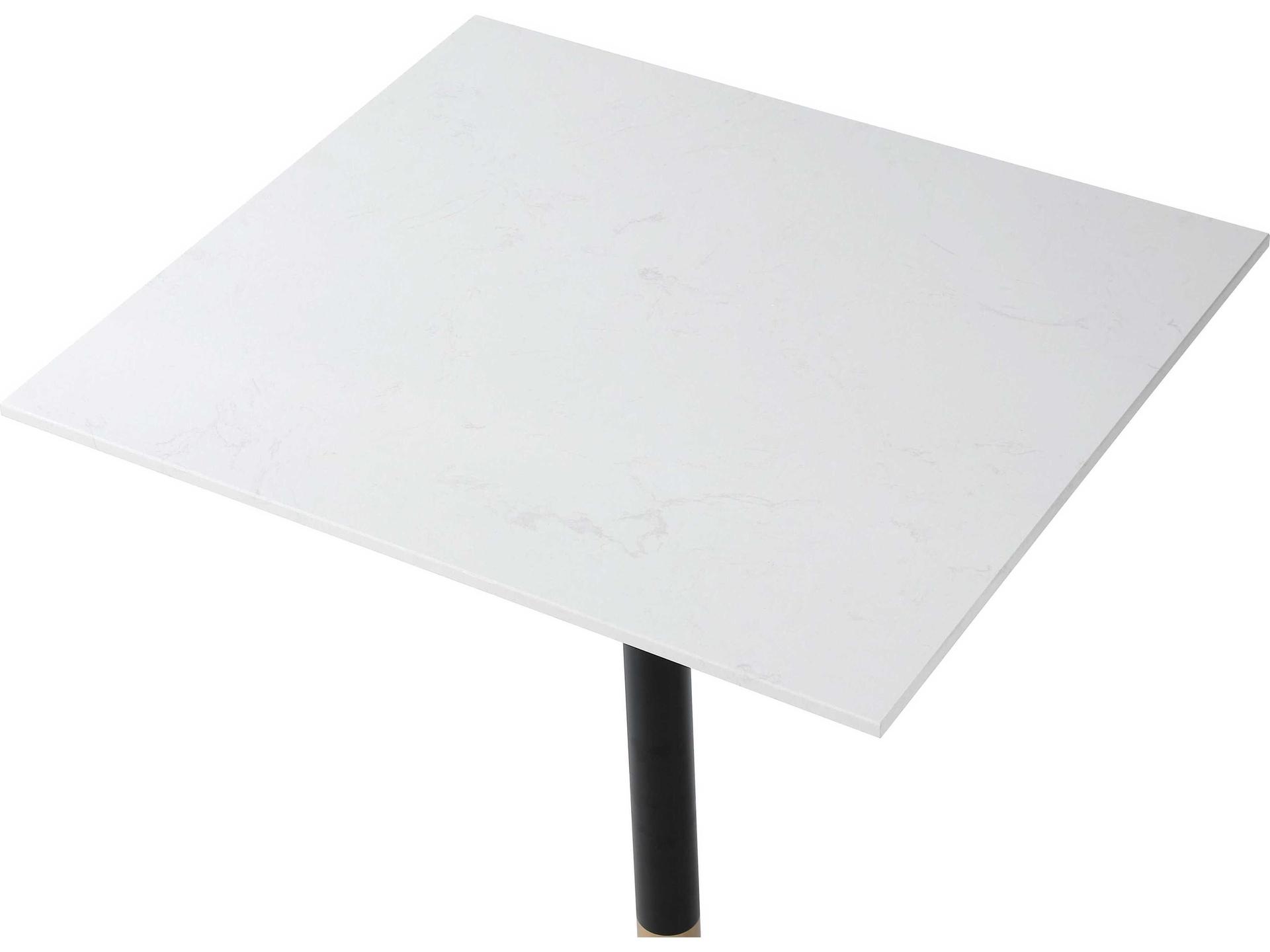 Elegant Lighting Ronan White Gold Rectangular Faux Marble Bar Table