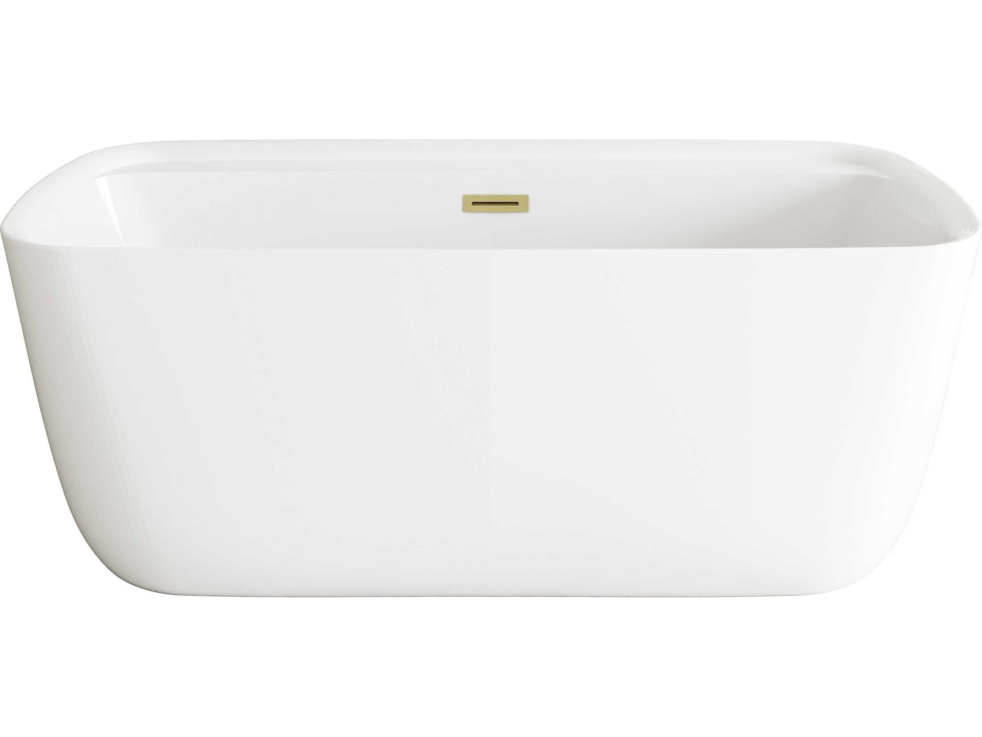 Elegant Lighting Glossy White 59" Bathtub