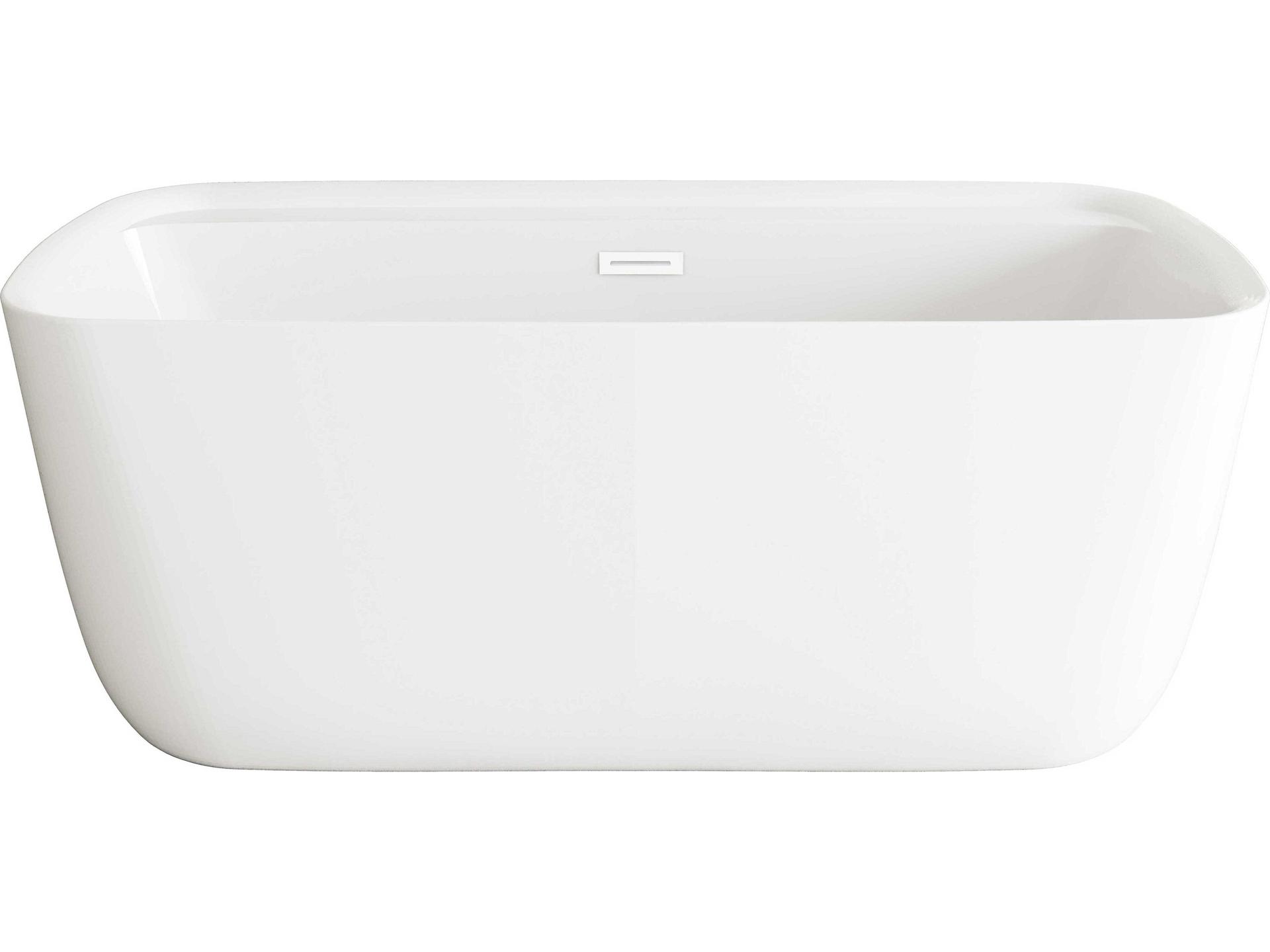 Elegant Lighting Glossy White 59" Bathtub