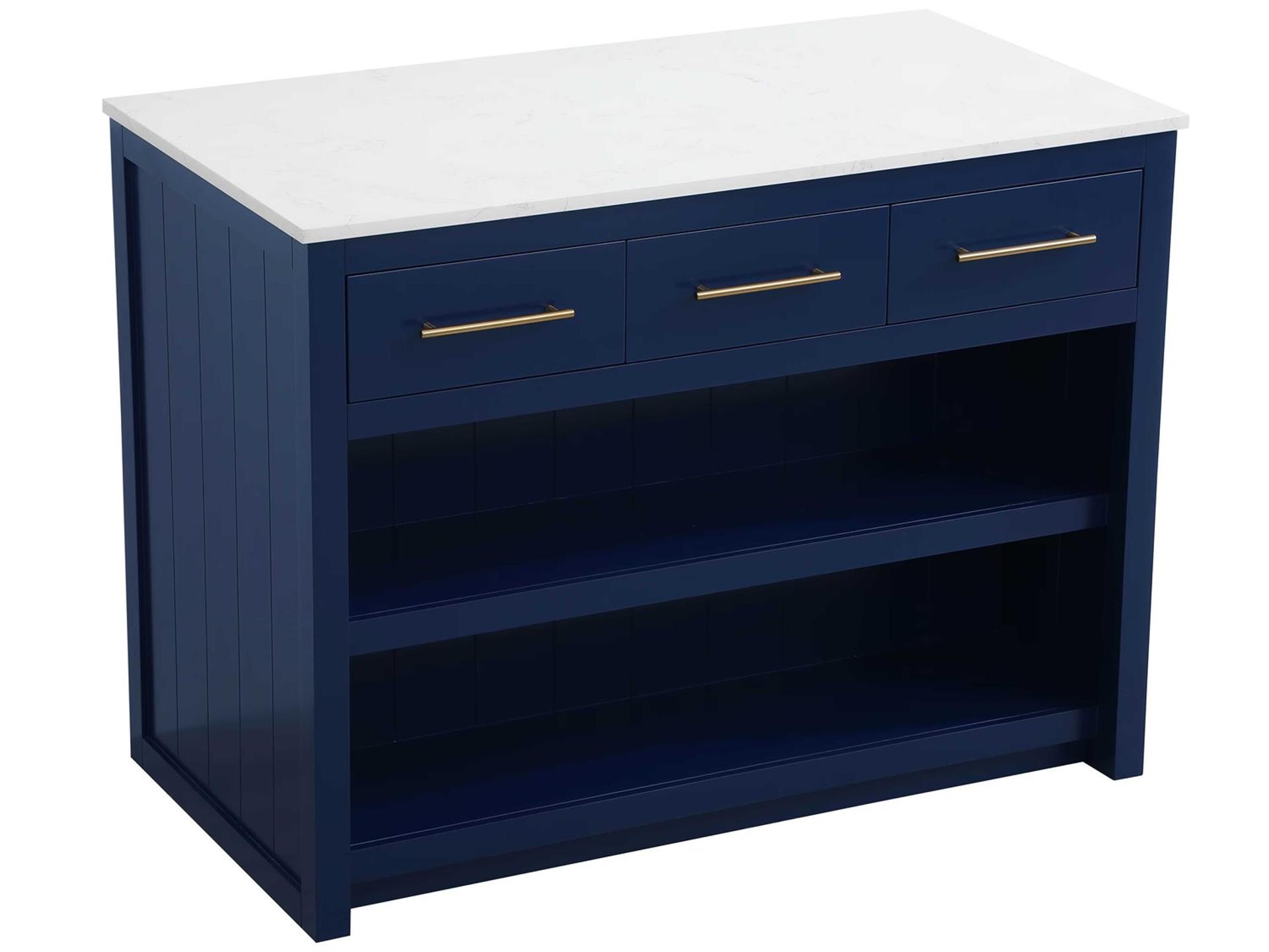 Porter Marble Blue Kitchen Island