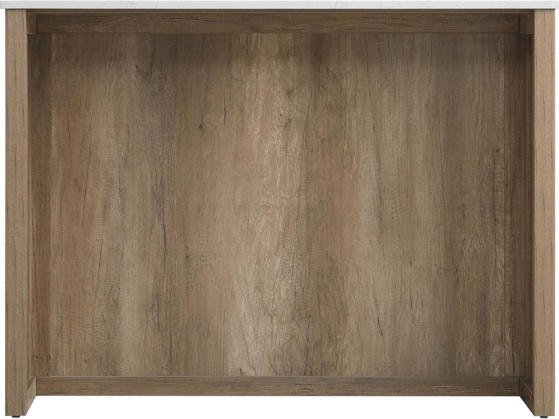 Elegant Lighting Porter Marble Natural Oak Kitchen Island