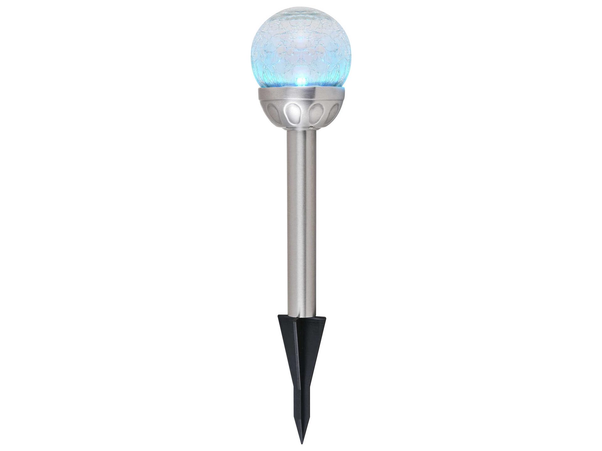 Allium 4-Pack Solar Powered LED Outdoor Path Light in Silver
