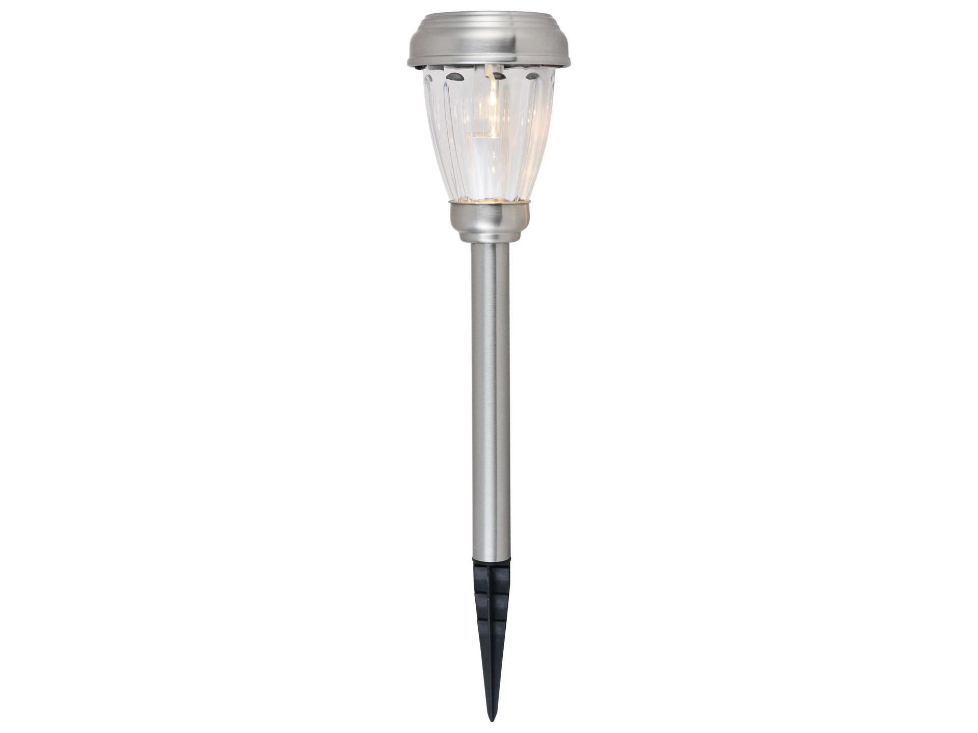 Fae 6-Pack Solar LED Outdoor Path Lights in Silver Finish