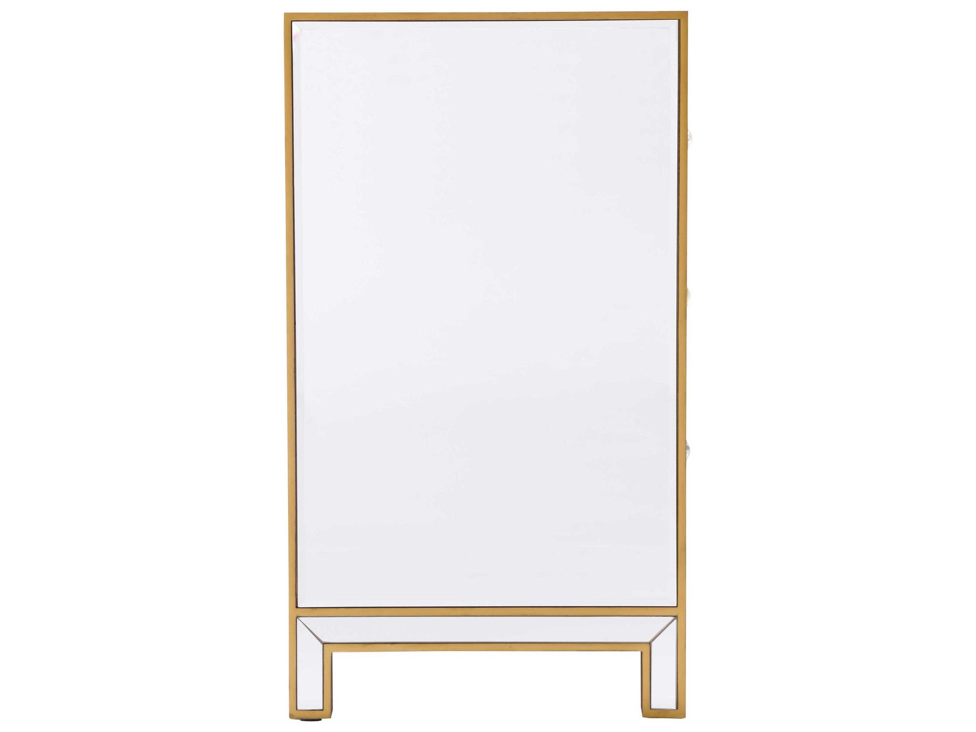 Elegant Lighting Reflexion 6-Drawers Mirrored Rubberwood Double Dresser