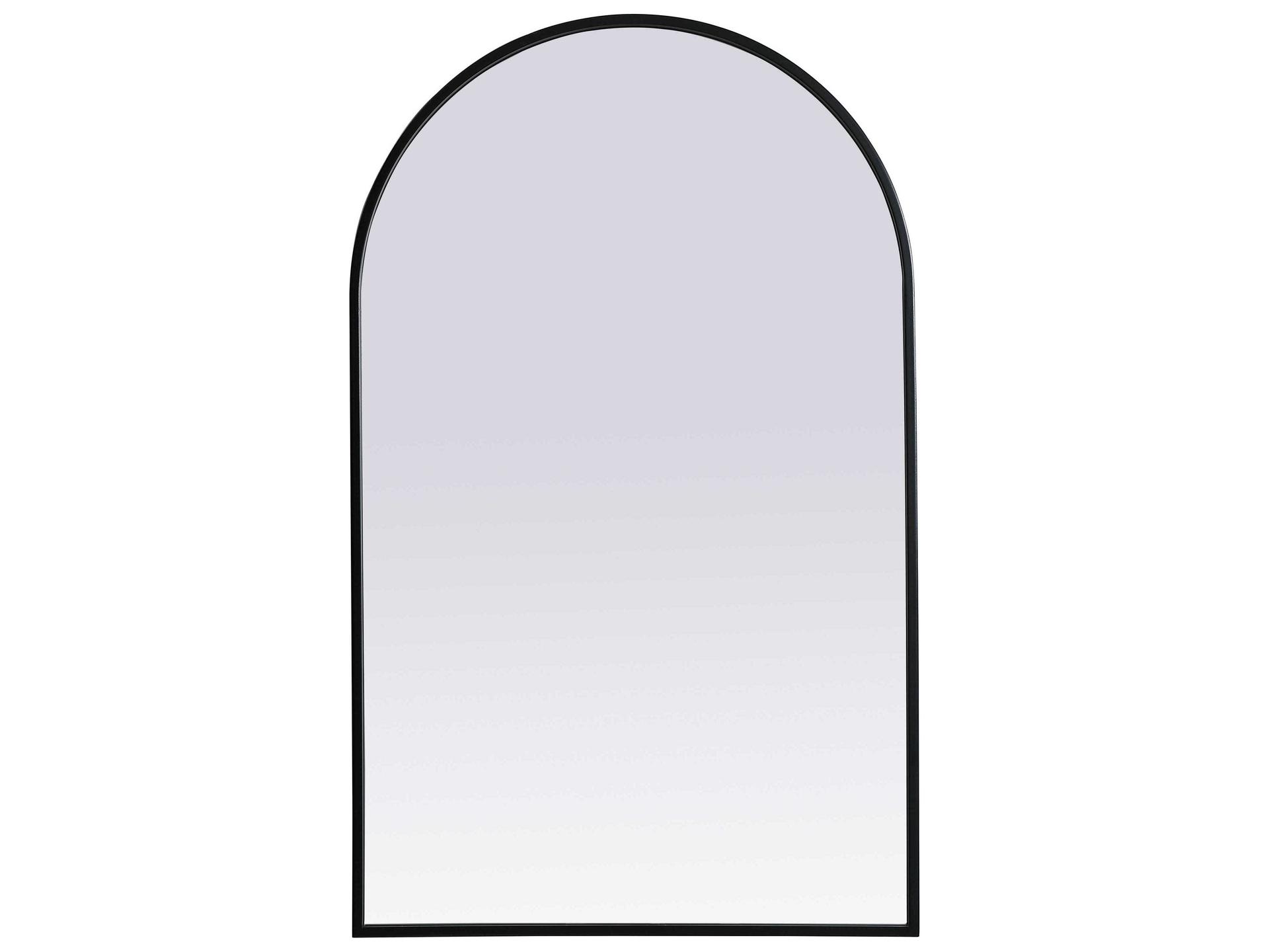 Ayra 22 x 36 Inch Arch Mirror in Black